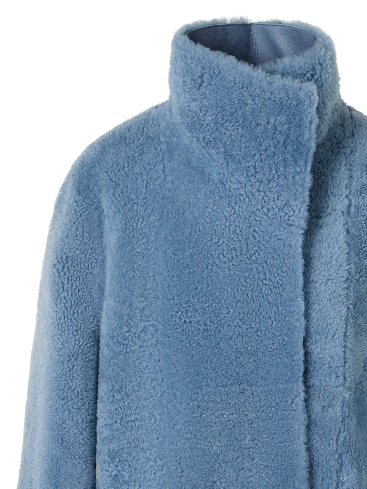Designer Wendbare Shearling-Jacke - Blau