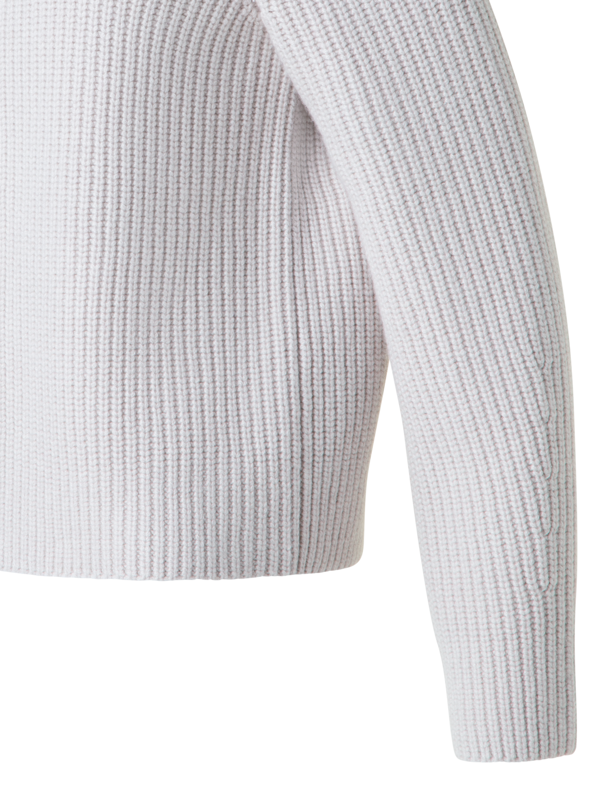 Designer Gerippter Boxy-Kaschmir-Cardigan - Grau - Beige