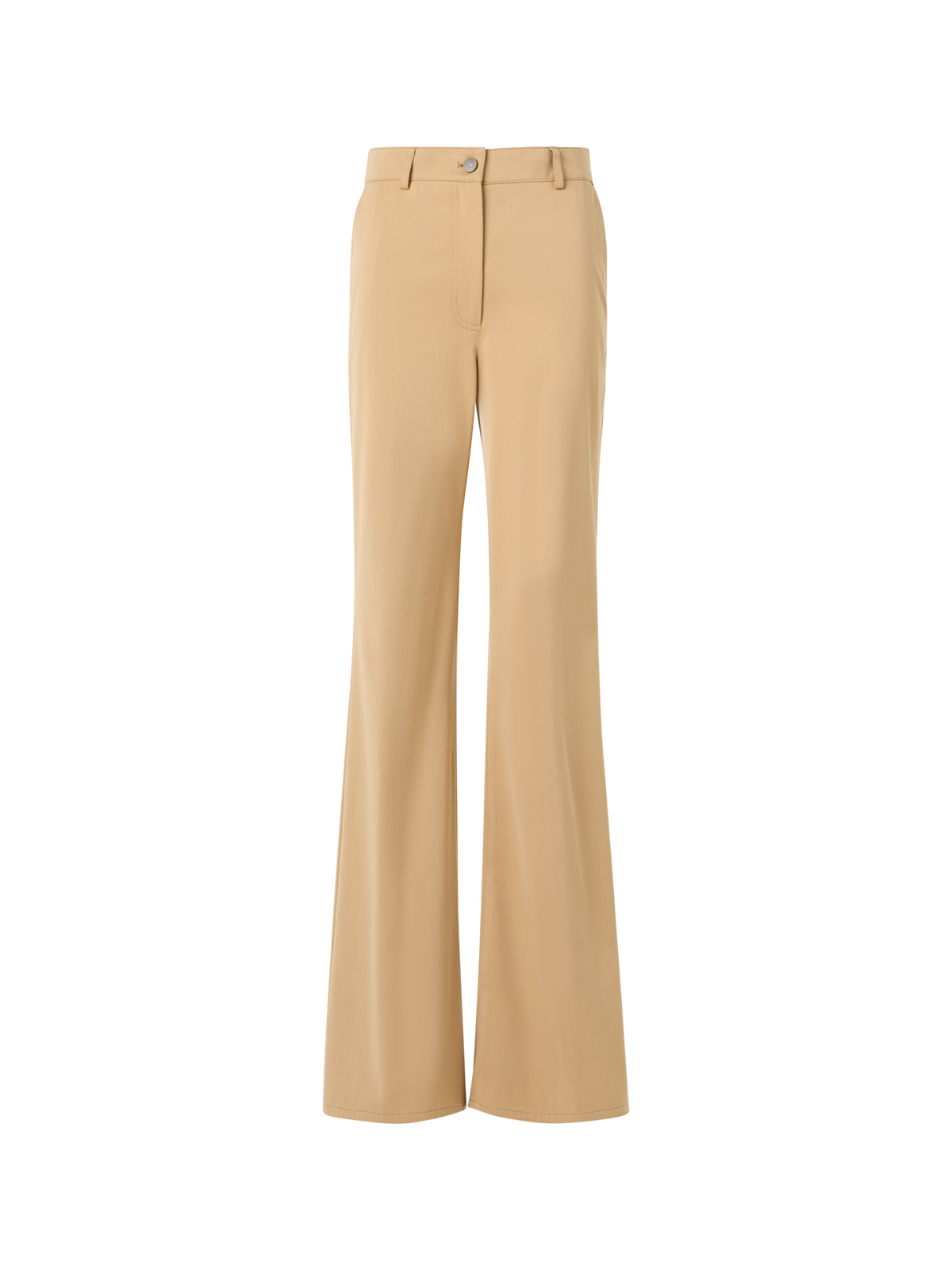 Designer Celia Bootcut Hose aus Baumwoll-Gabardine - Beige