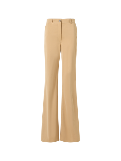 Designer Celia Bootcut Hose aus Baumwoll-Gabardine - Beige