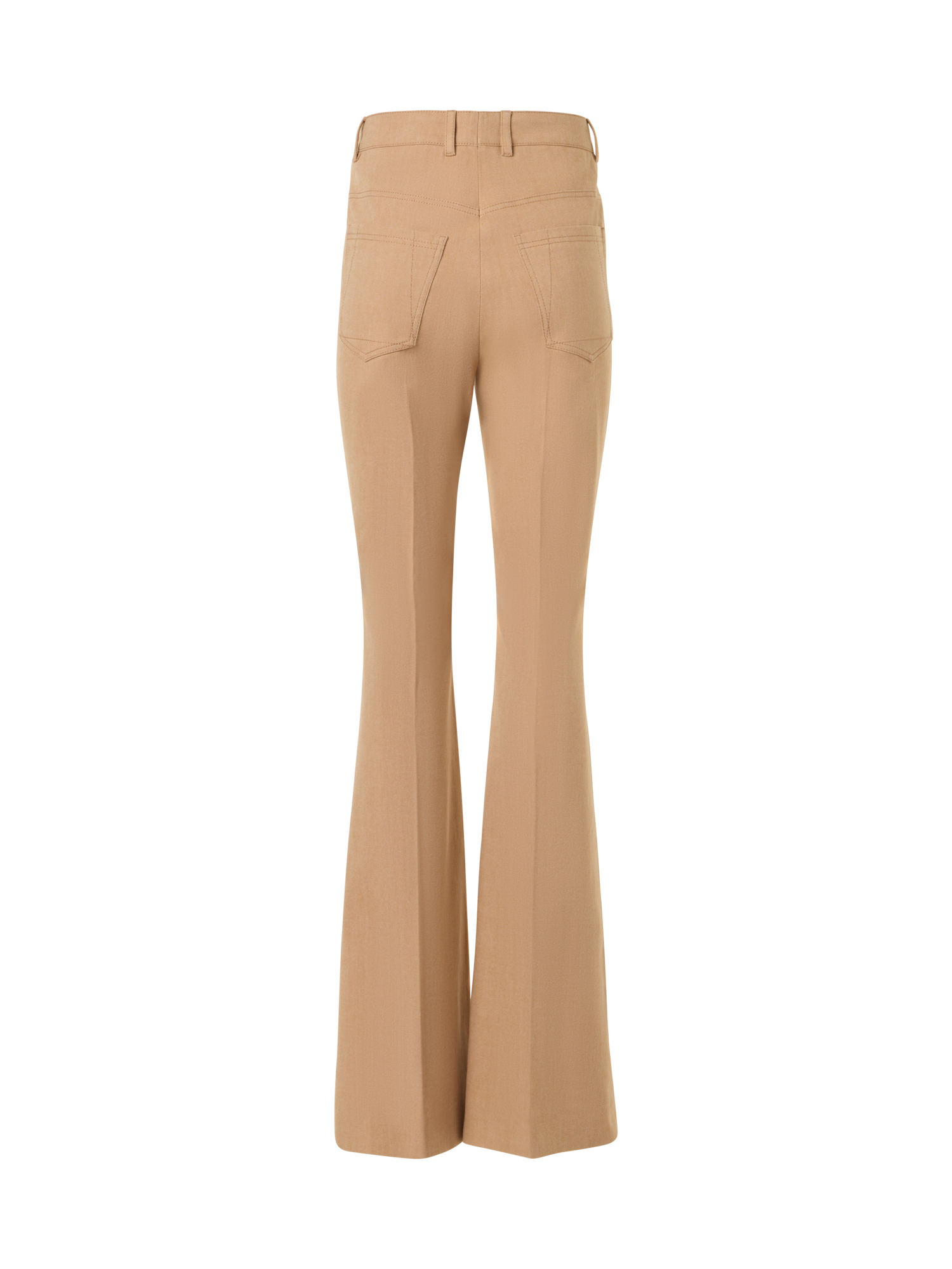 Designer Farid Bootcut Hose aus Stretch-Baumwoll-Denim - Beige
