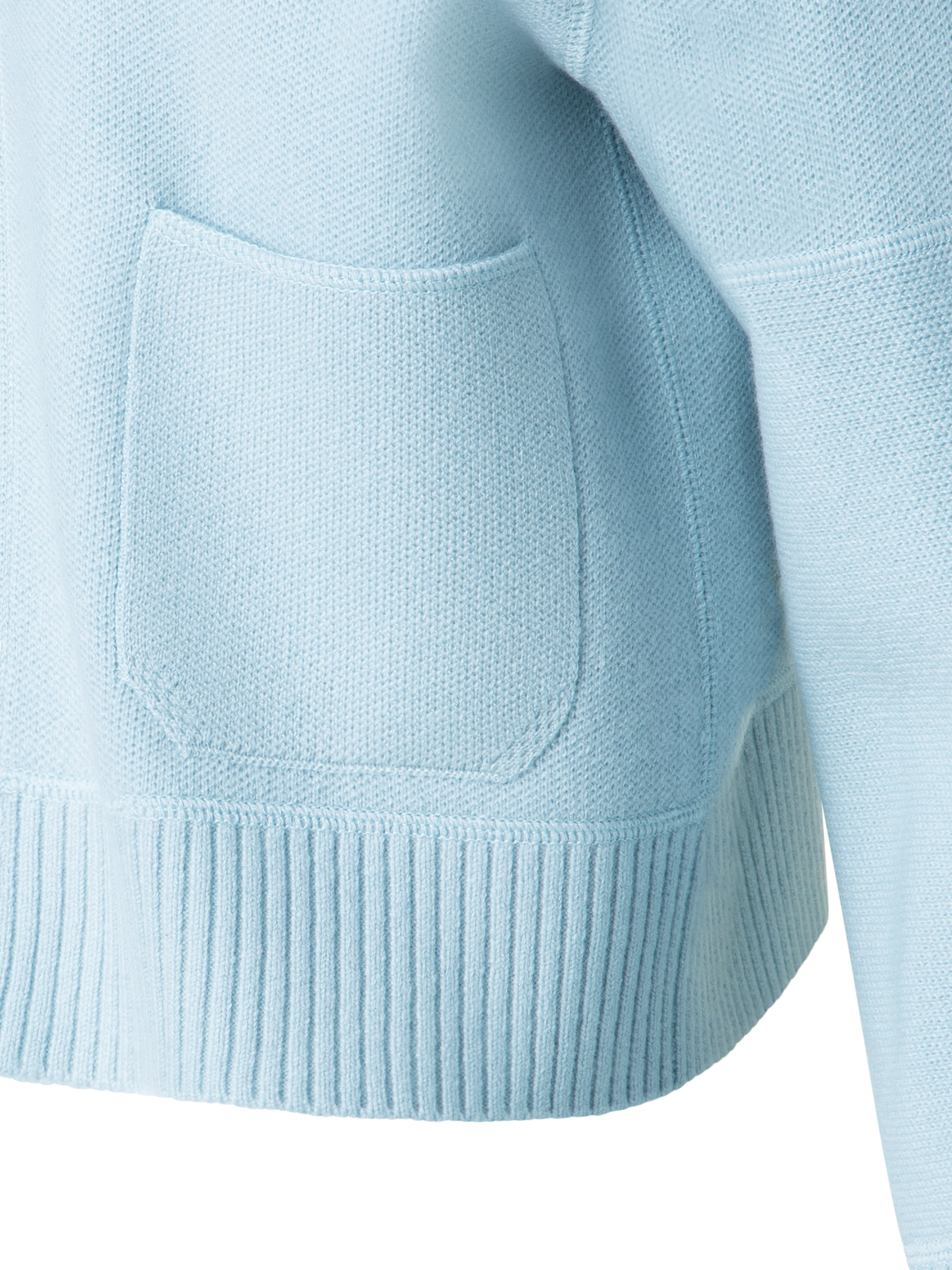 Designer Cardigan aus Kaschmir-Piqué - Blau