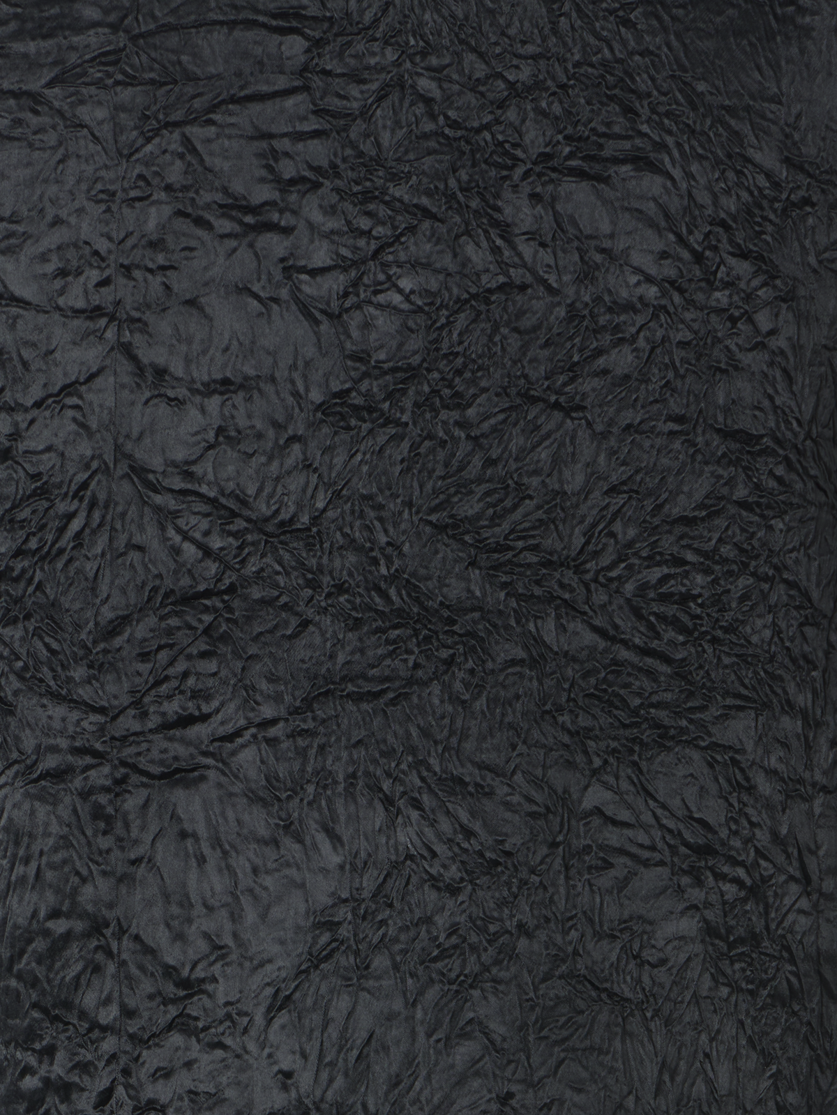 Designer Ärmelloses Top aus Knitter-Satin - Schwarz