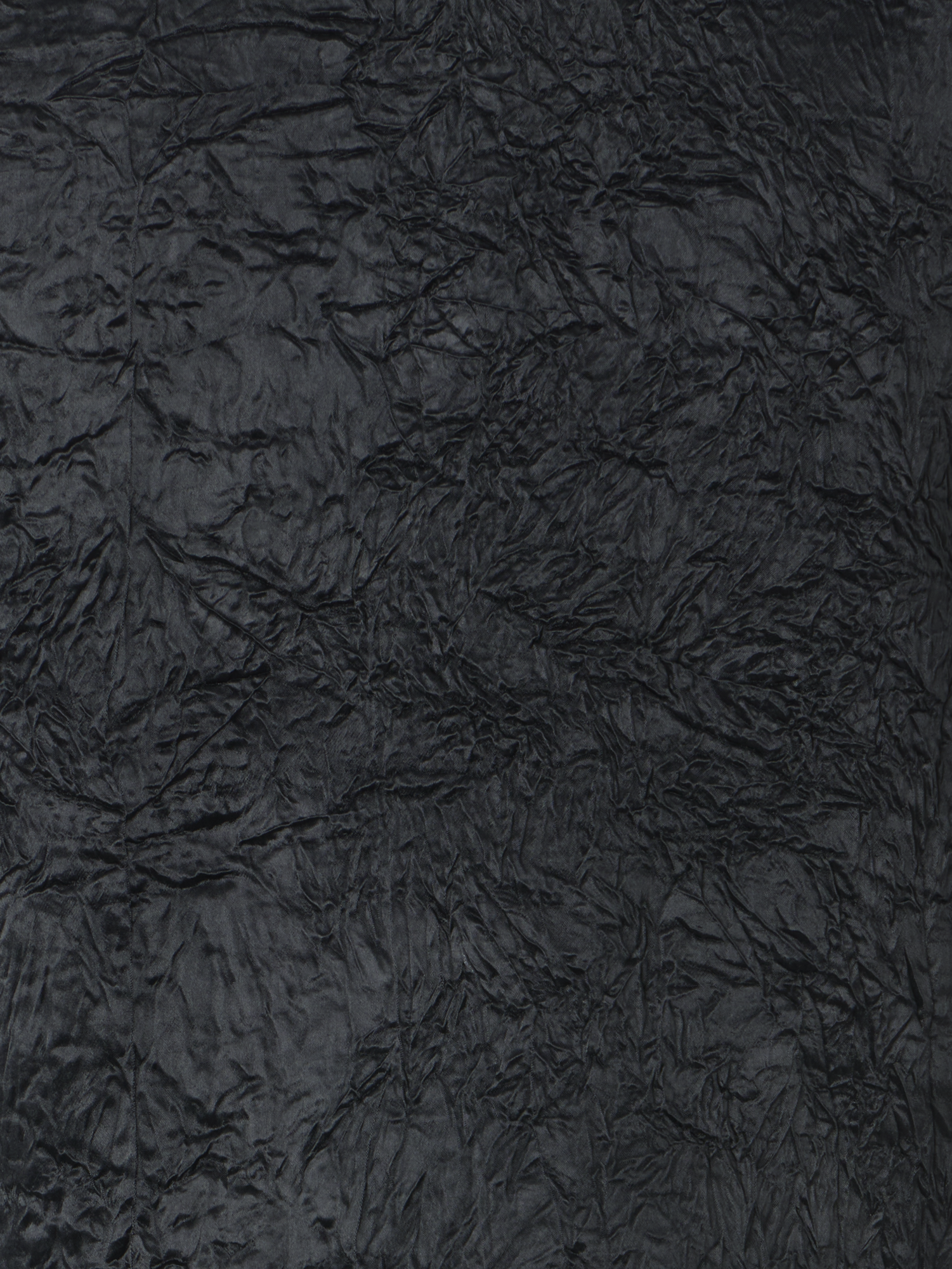 Designer Ärmelloses Top aus Knitter-Satin - Schwarz