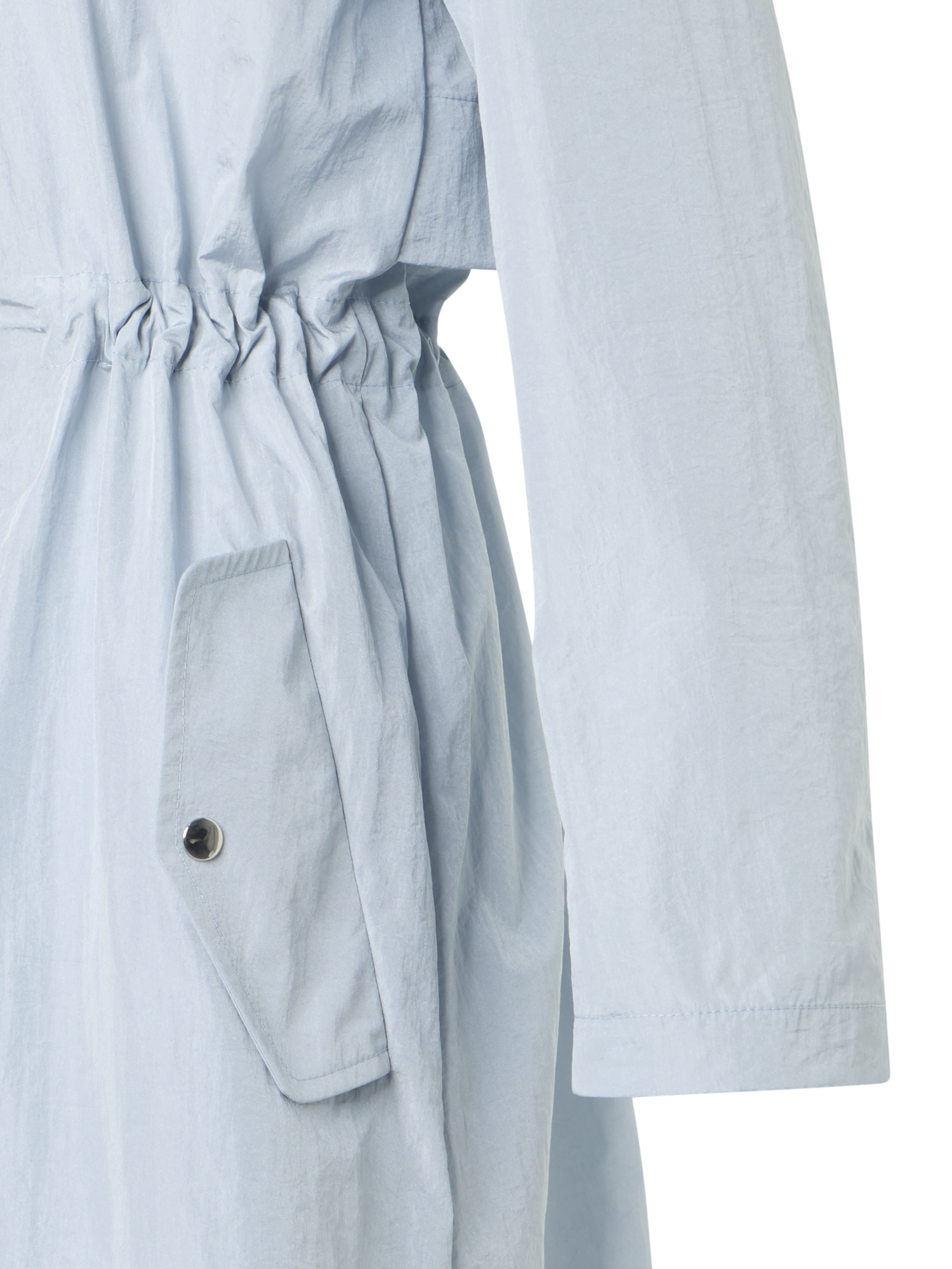 Designer Wasserabweisender leichter Midi-Parka - Blau