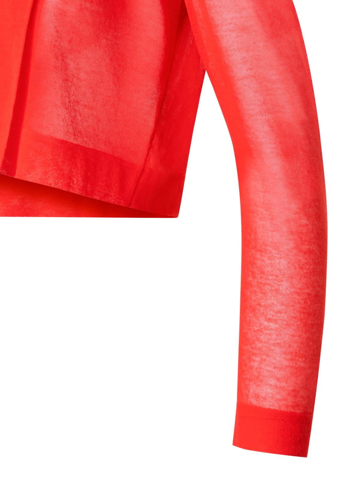 Designer Bolero aus halbtransparenter Baumwollmischung - Rot