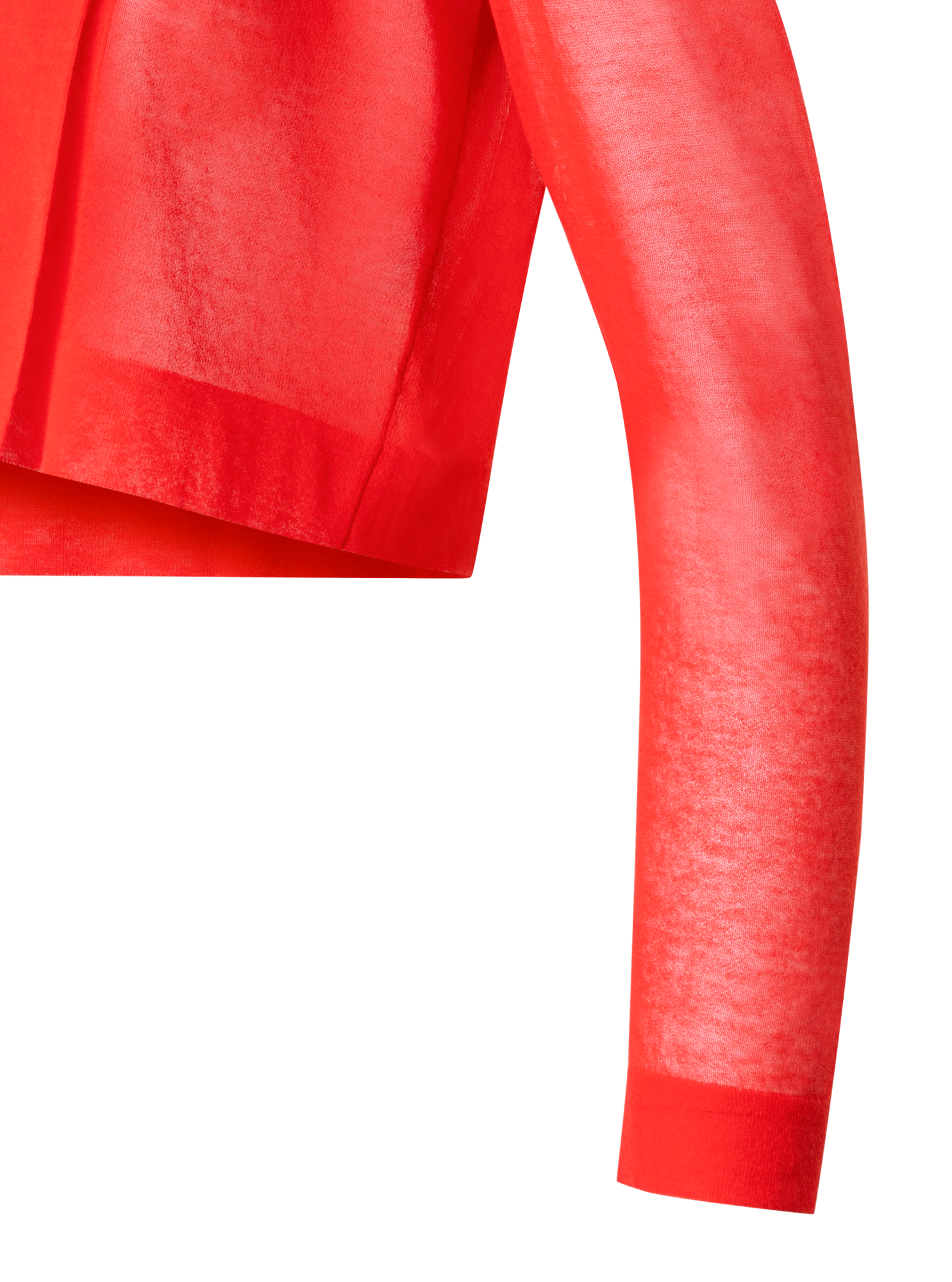 Designer Bolero aus halbtransparenter Baumwollmischung - Rot