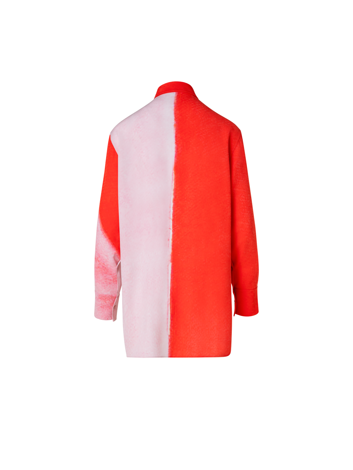 Designer Oversize Seiden-Tunika-Bluse mit Spectra Druck - Bunt