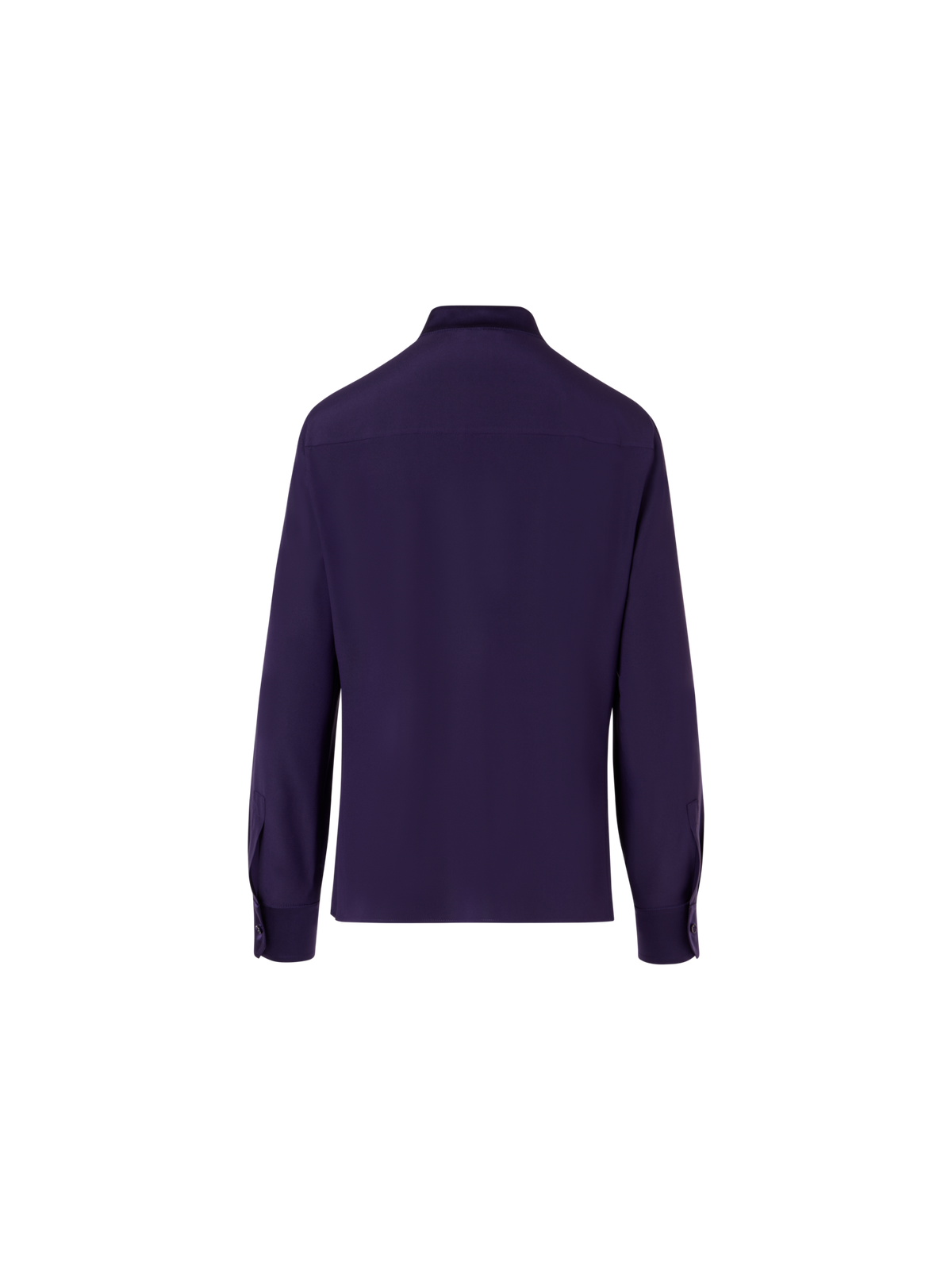 Designer Langärmelige Bluse aus Seiden-Stretch - Violett