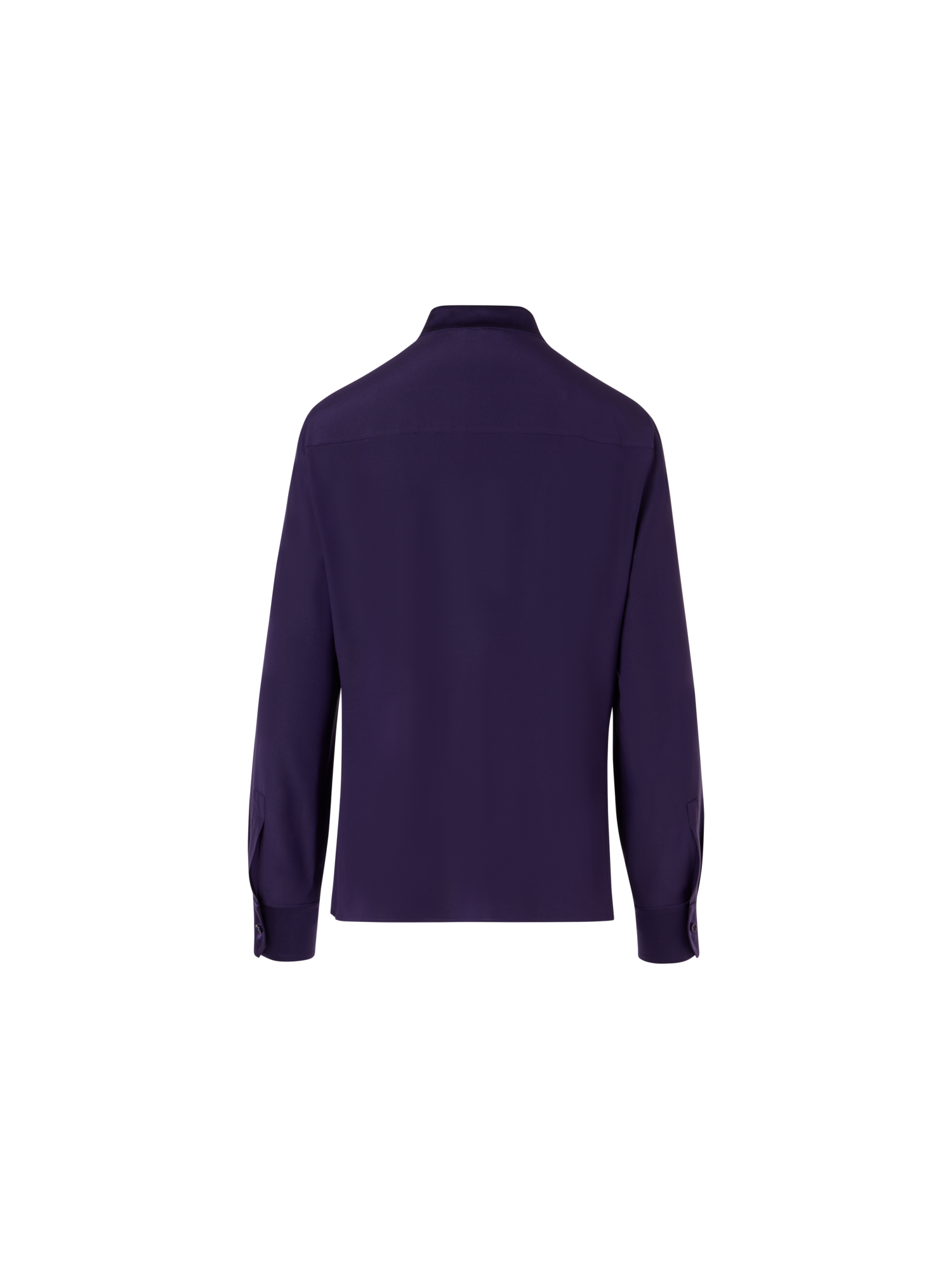Designer Langärmelige Bluse aus Seiden-Stretch - Violett