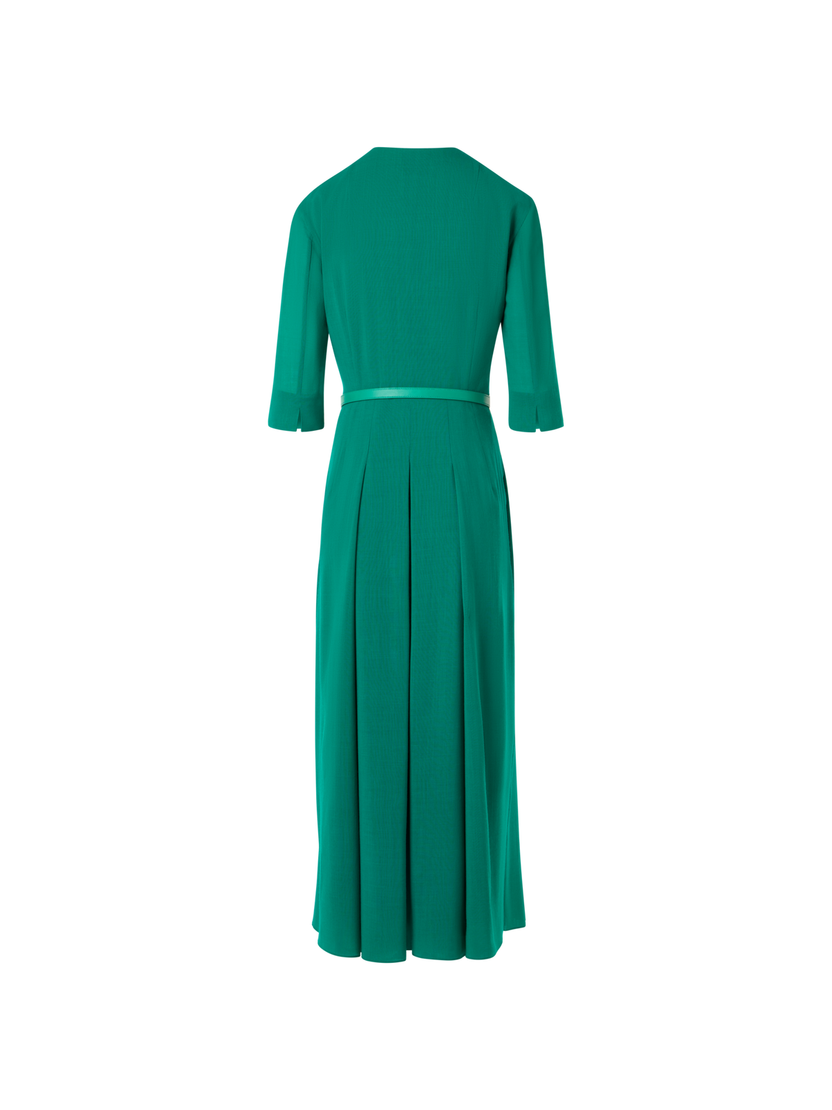 Designer Langärmeliges Midikleid aus Shelly-Wolle - Grün