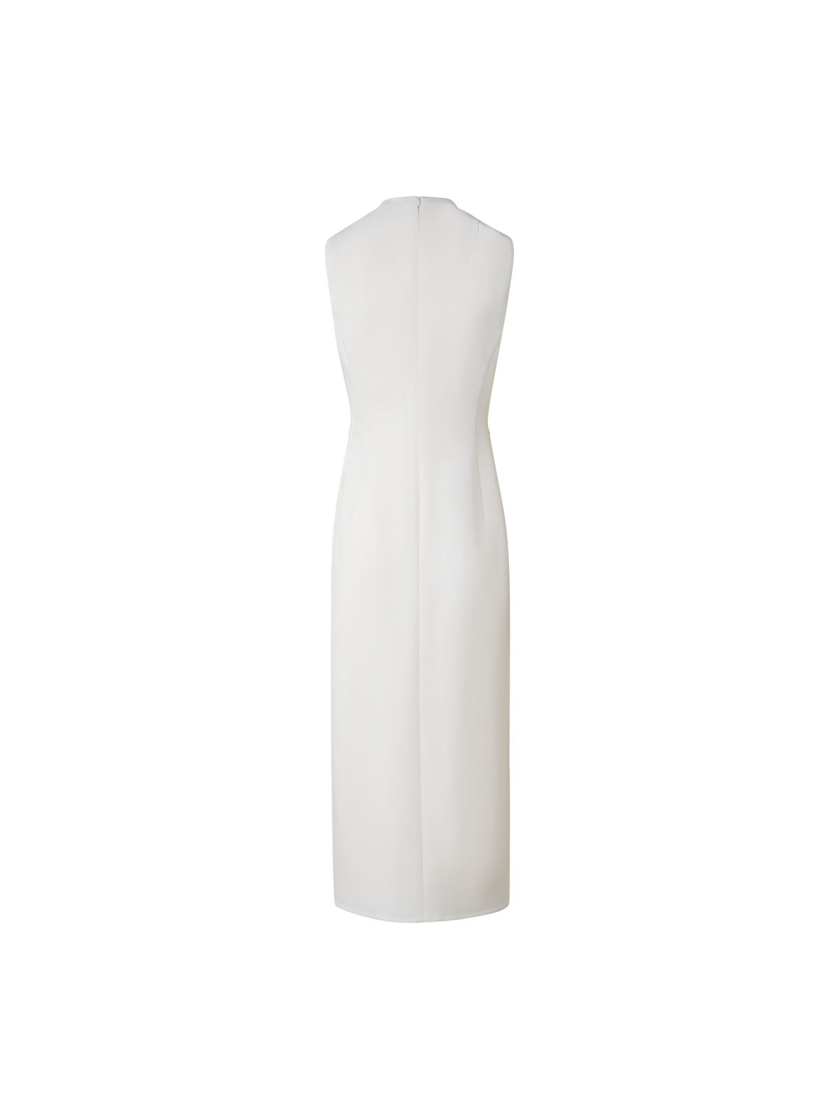 Designer Midi-Etuikleid aus Woll-Doubleface - Ecru - Weiss