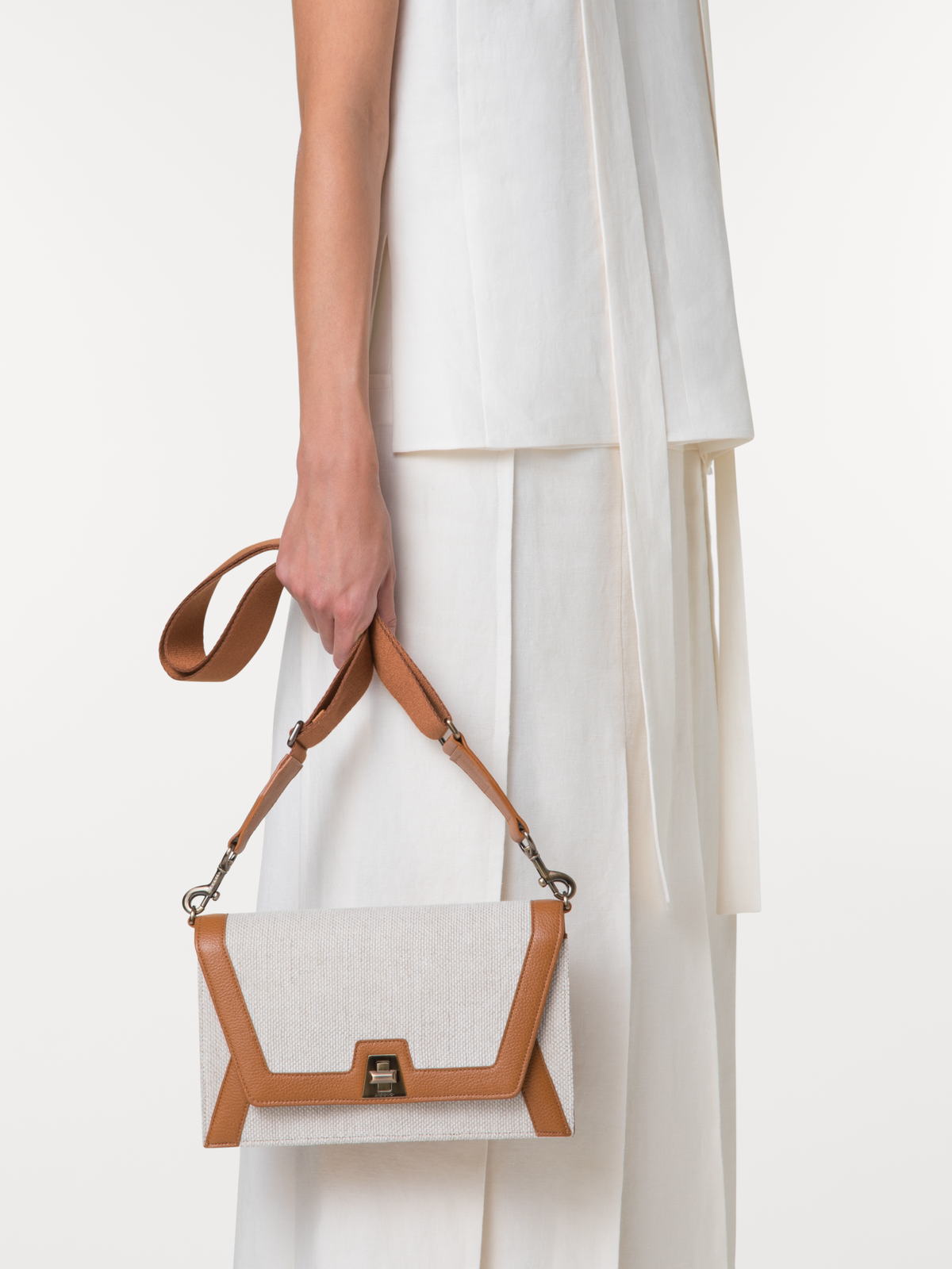 Designer Anouk City Bag - Ecru - Weiss - Braun - Bunt #editorial
