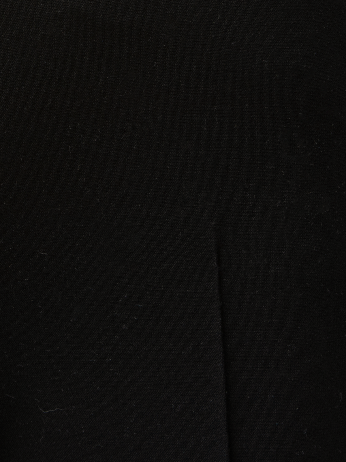 Designer Gerade Hose aus Woll - Schwarz