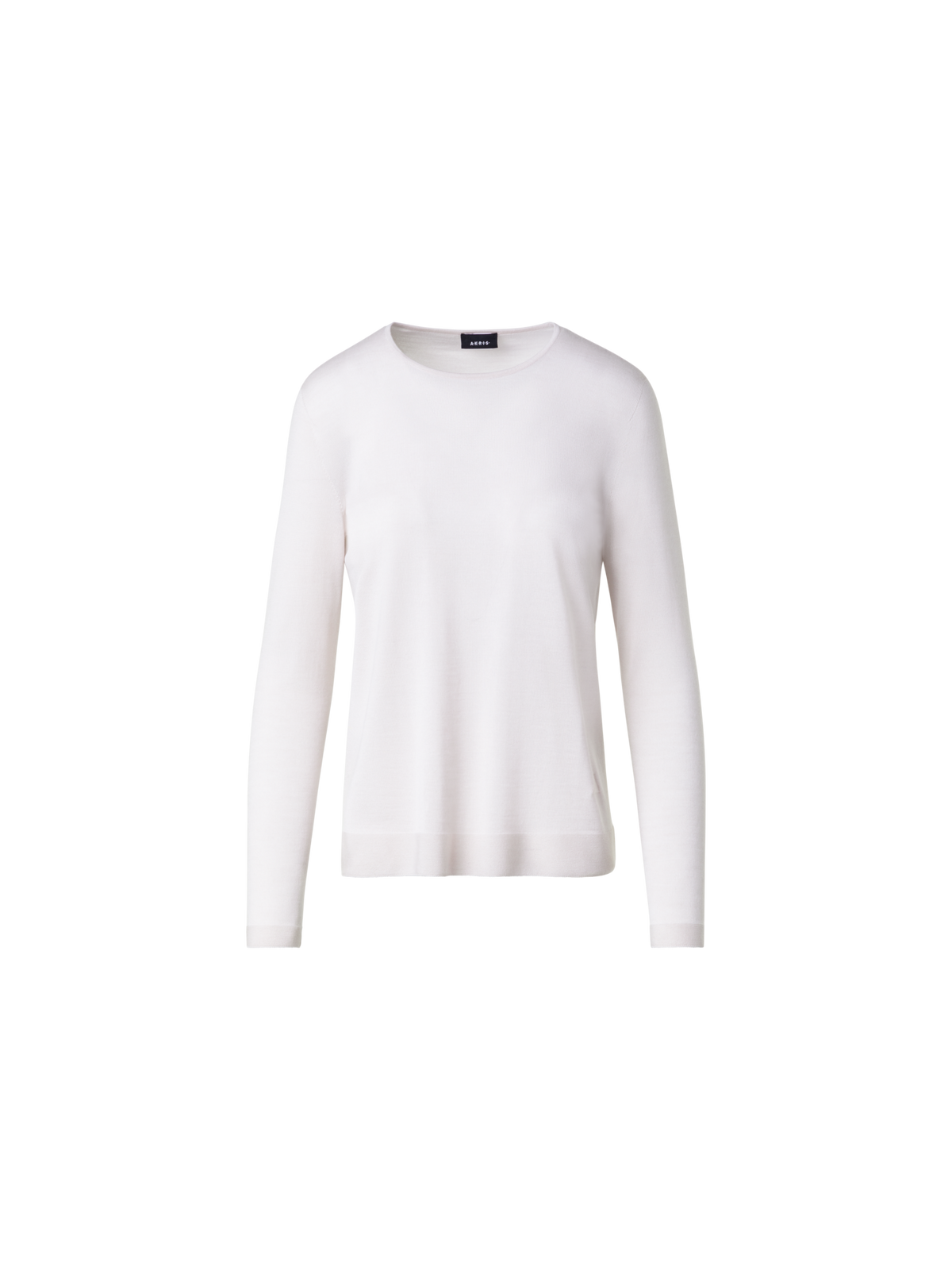 Designer Nahtloser Pullover aus Kaschmir und Seide - Ecru - Beige - Weiss