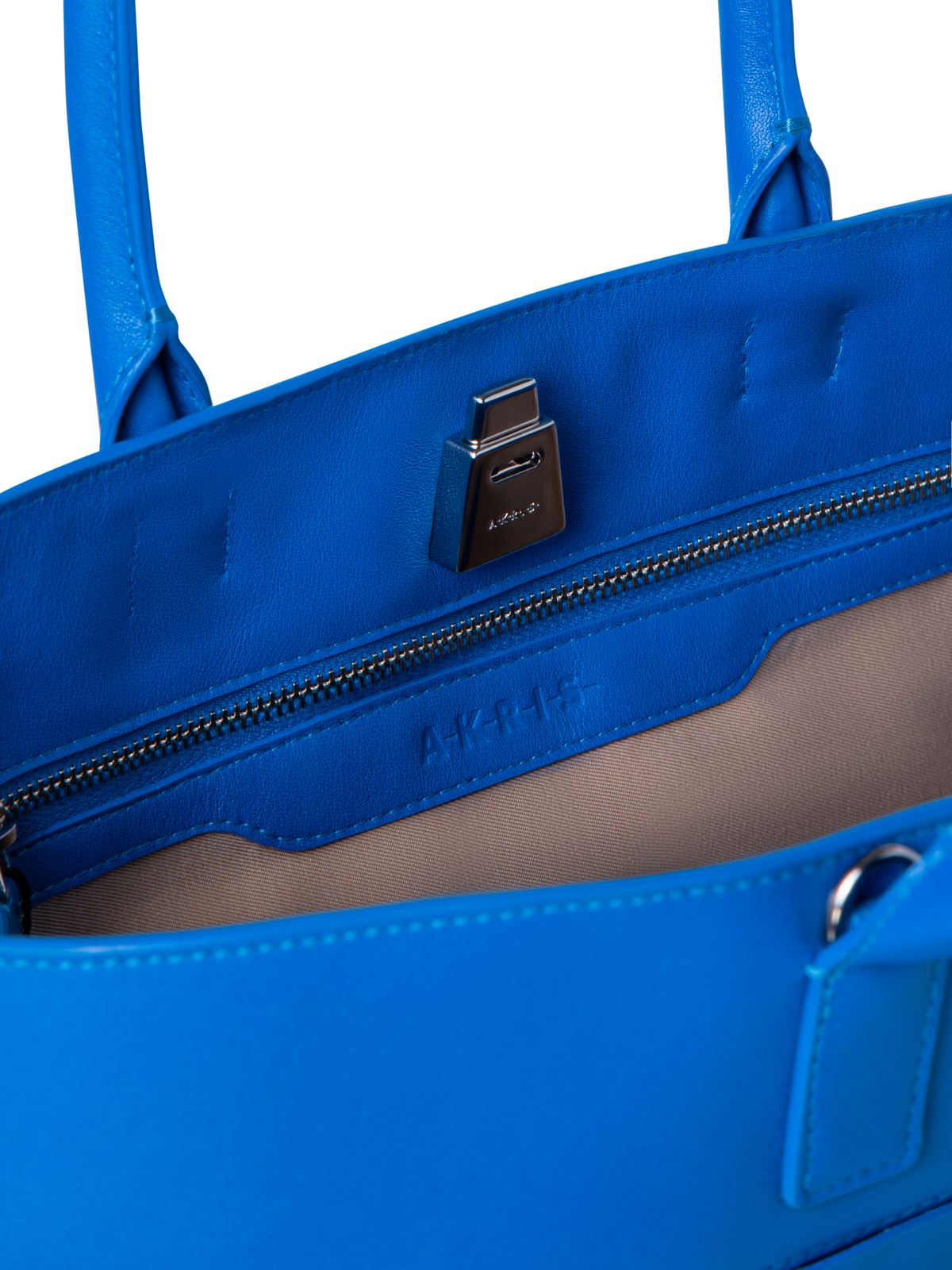 Designer Ai Small Top Handle Tote - Blau