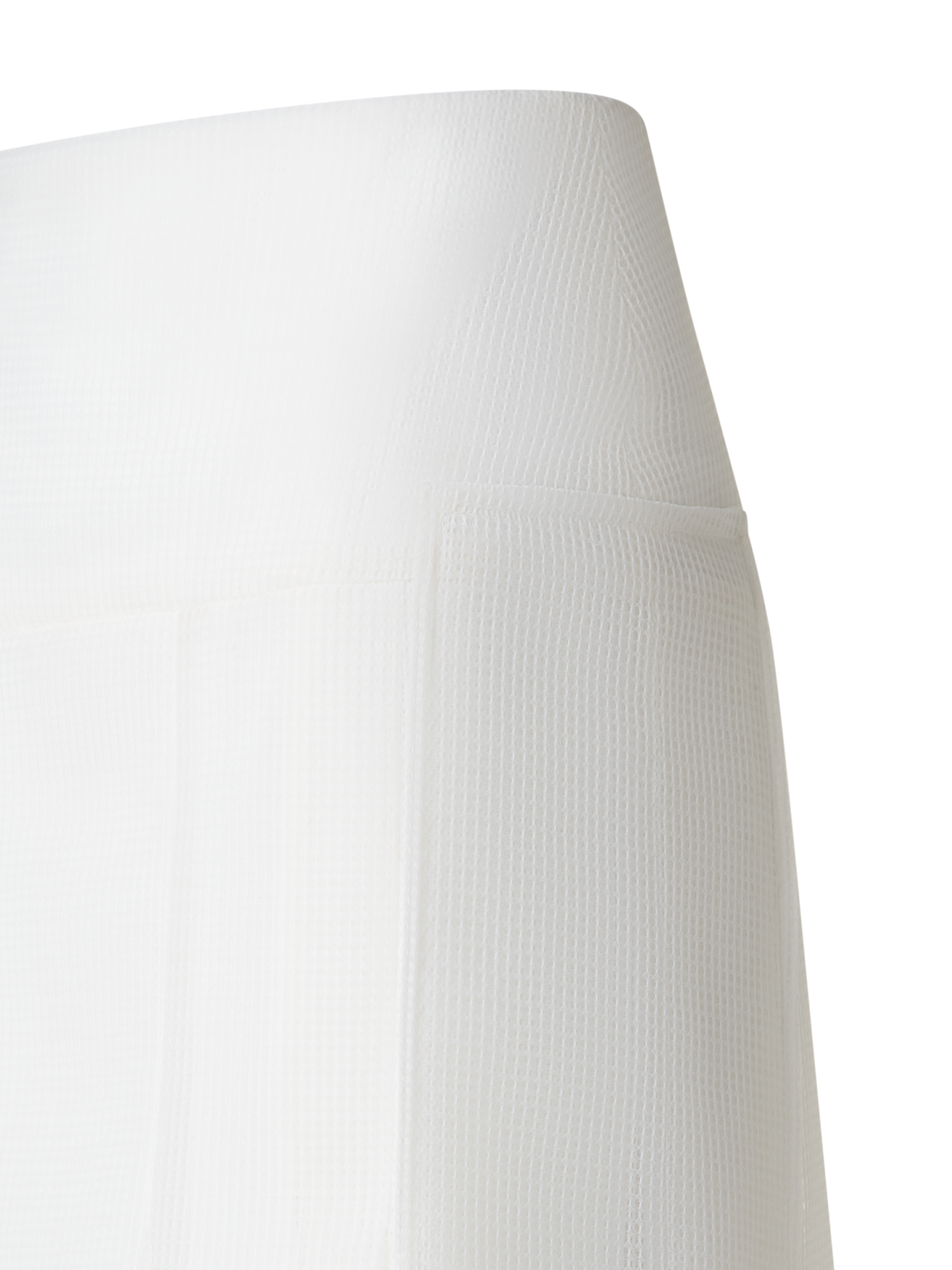 Designer Plissierter Midirock aus Techno-Grid - Weiss