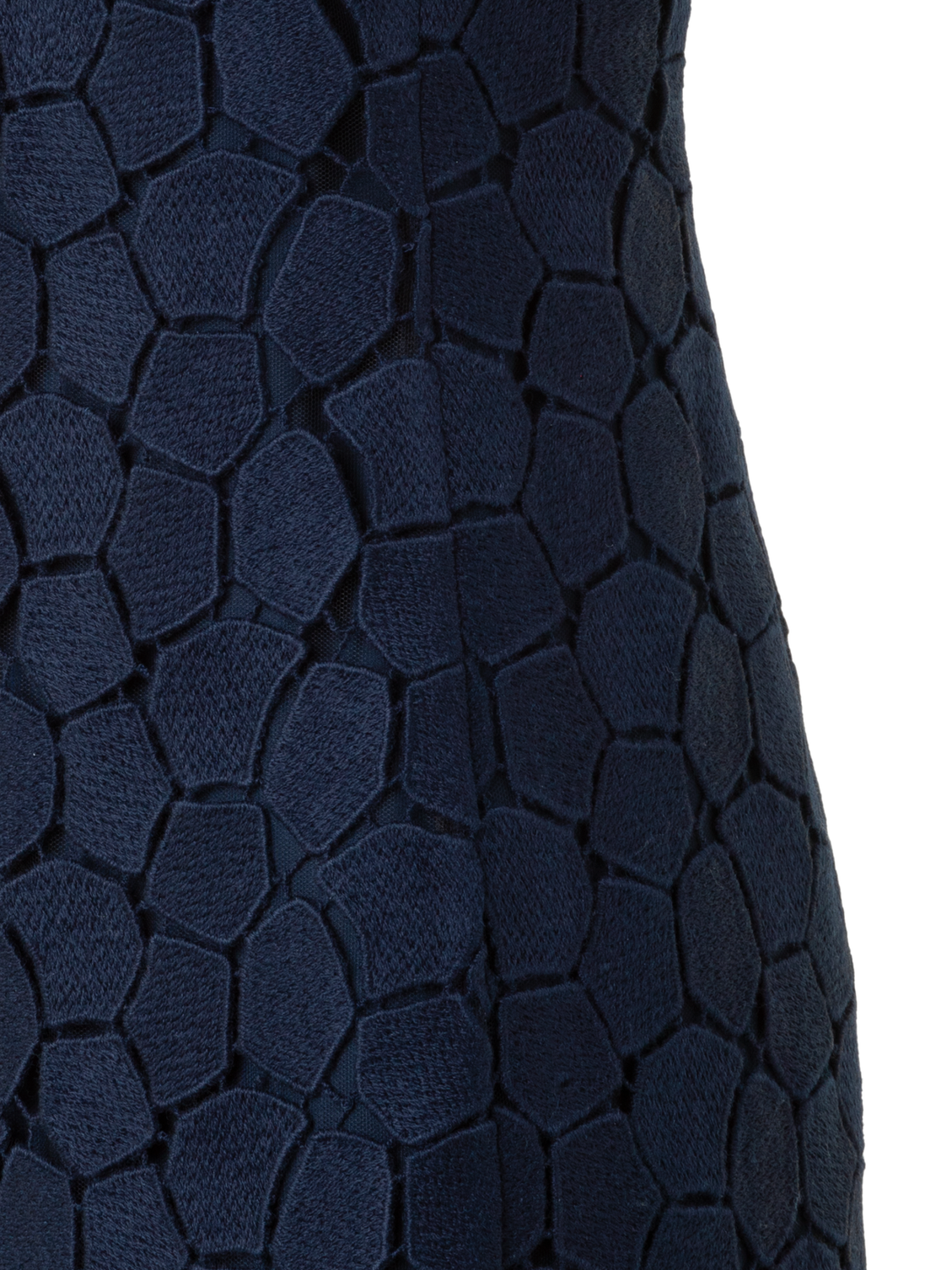 Designer Fringe Sheath Dress in Lapis Lazuli Stickerei - Dunkelblau - Blau