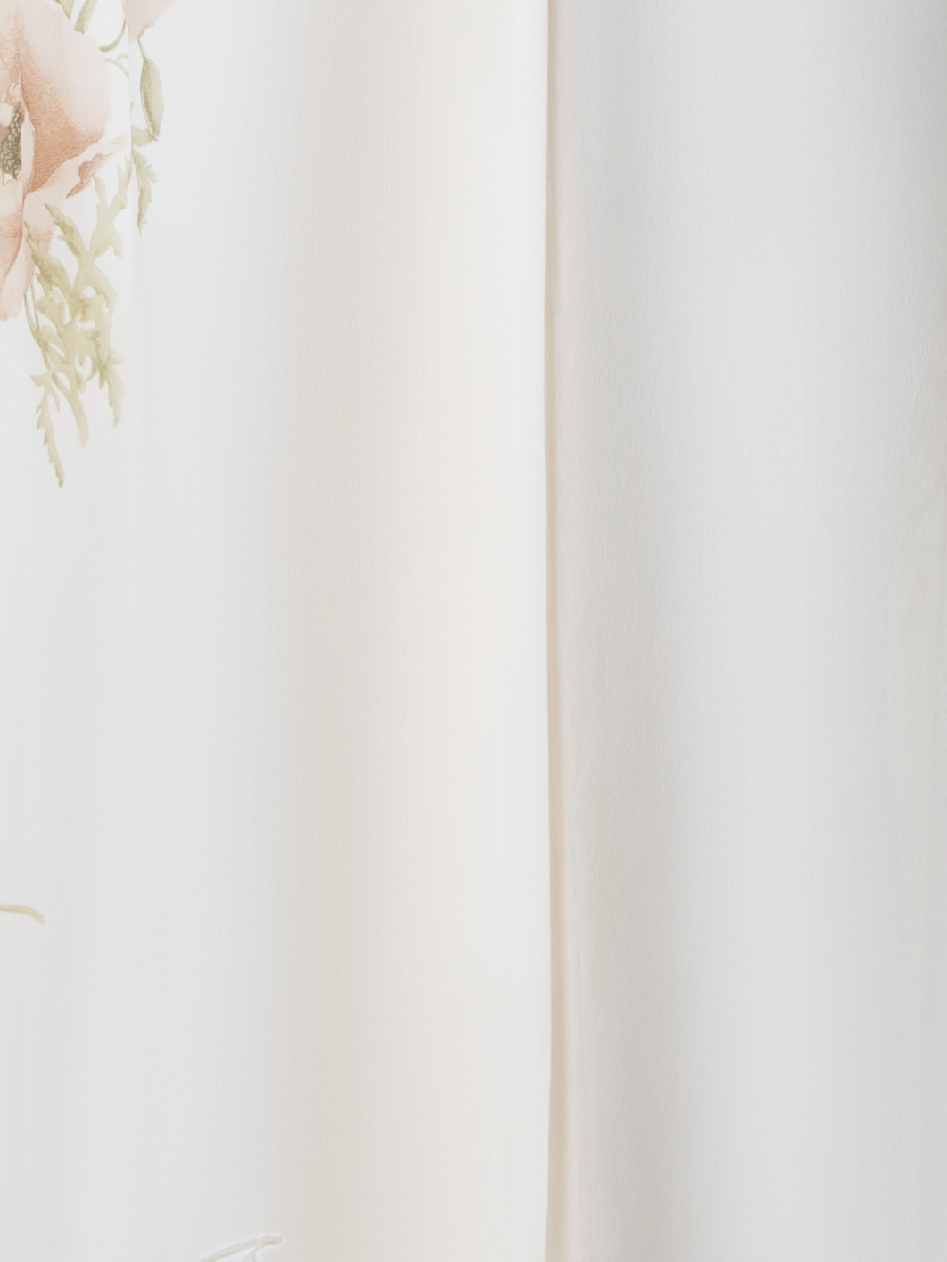 Designer Trenchcoat aus Seide mit Anemone Druck - Bunt - Ecru - Weiss