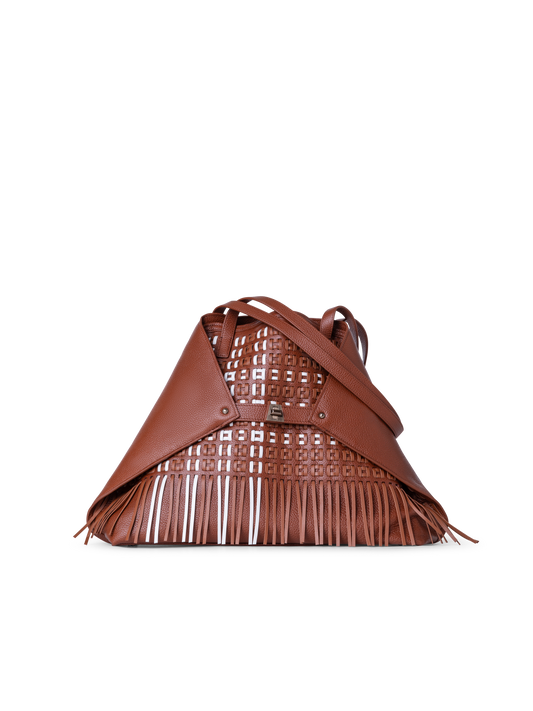 Designer Ai Medium Shoulder Tote - Braun - Bunt