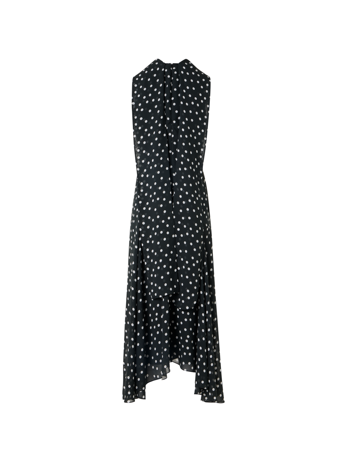 Designer Ärmelloses Midikleid aus Viskose-Georgette - Bunt