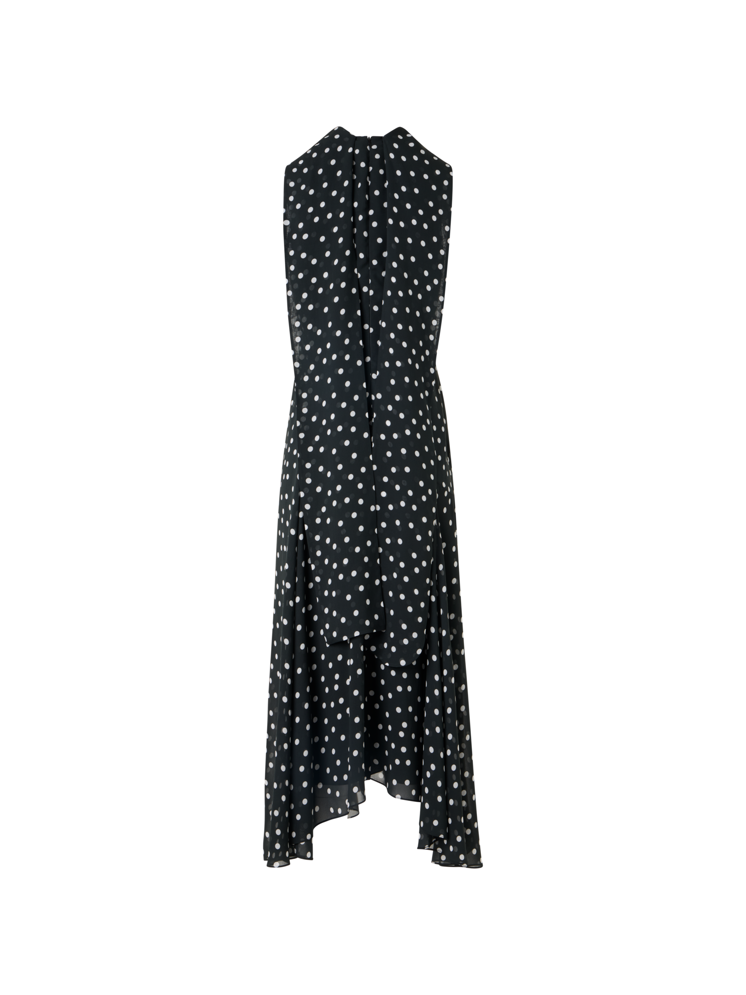 Designer Ärmelloses Midikleid aus Viskose-Georgette - Bunt