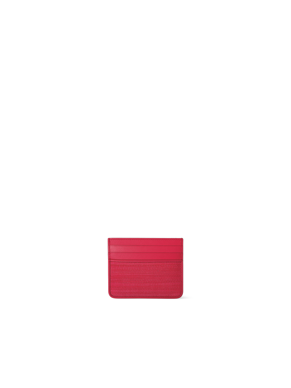 Designer Kartenetui aus Rosshaar und Leder - Rosa