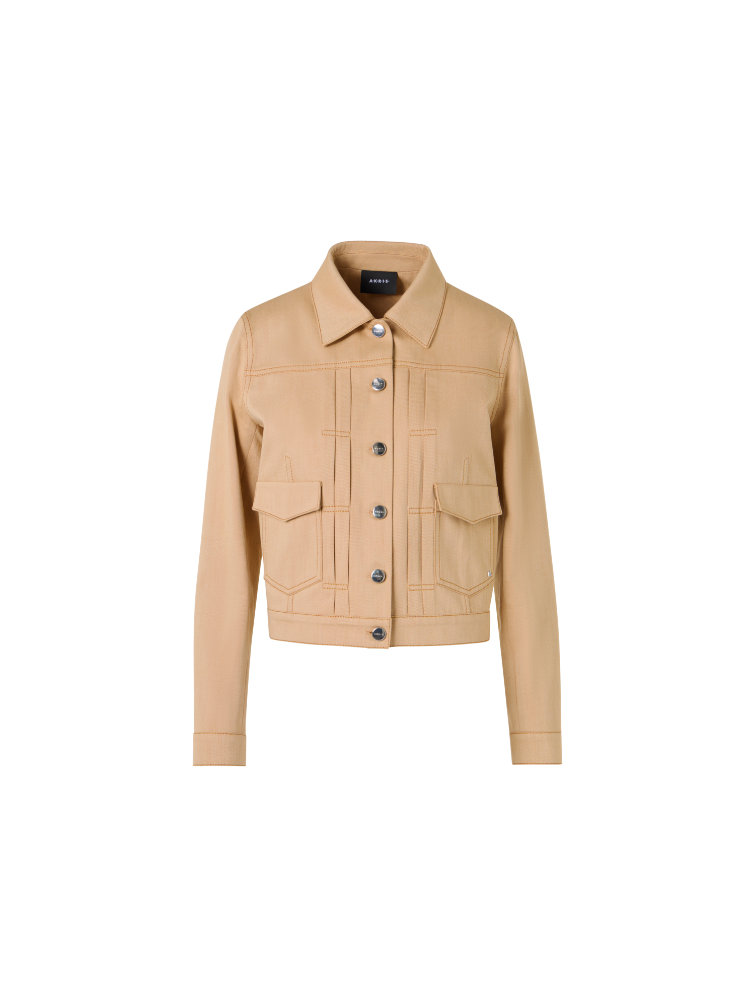 Designer Hilbert Kurzjacke aus Stretch-Baumwoll-Denim - Beige