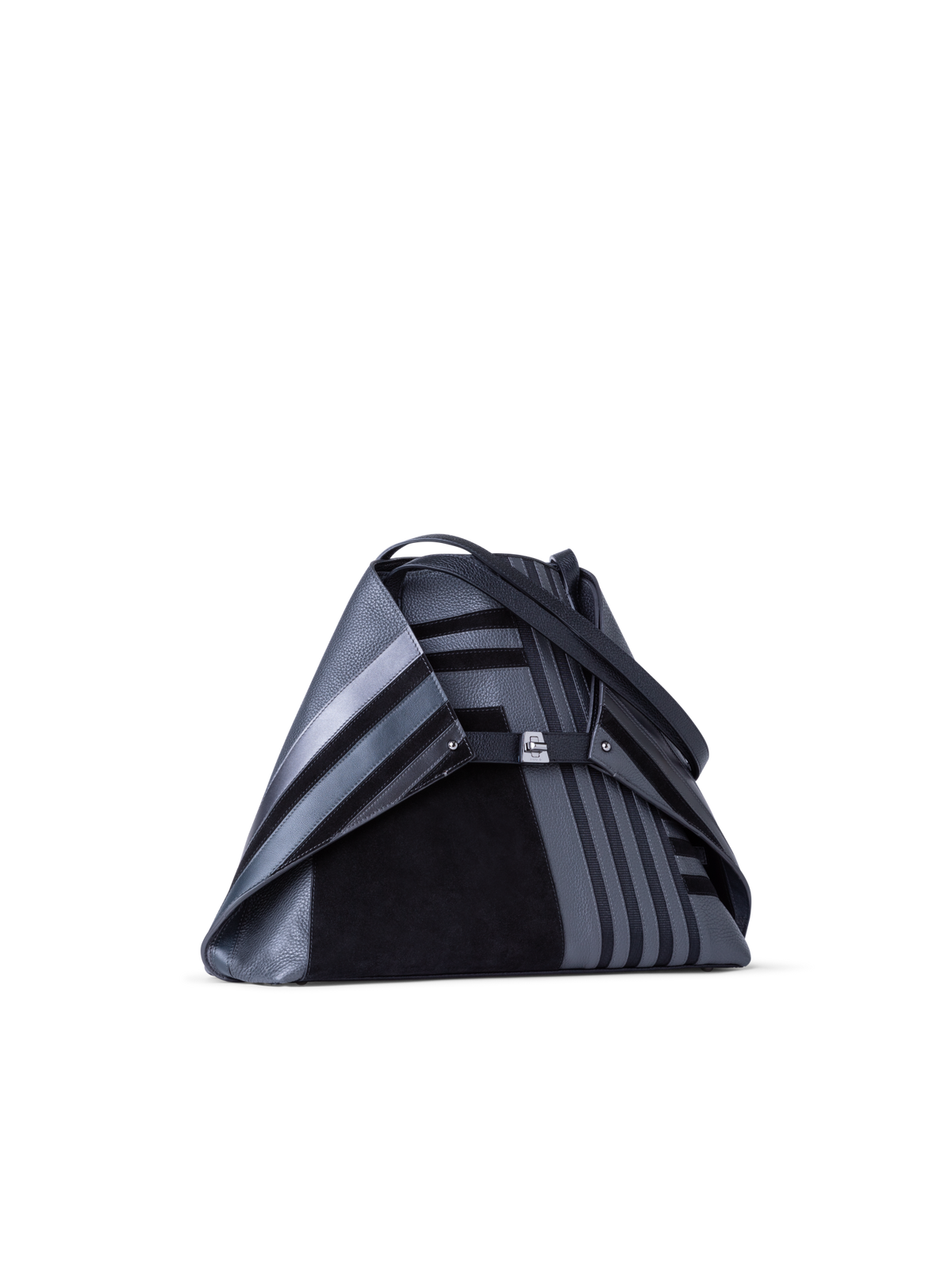 Designer Ai Medium Shoulder Tote - Schwarz - Grau - Bunt