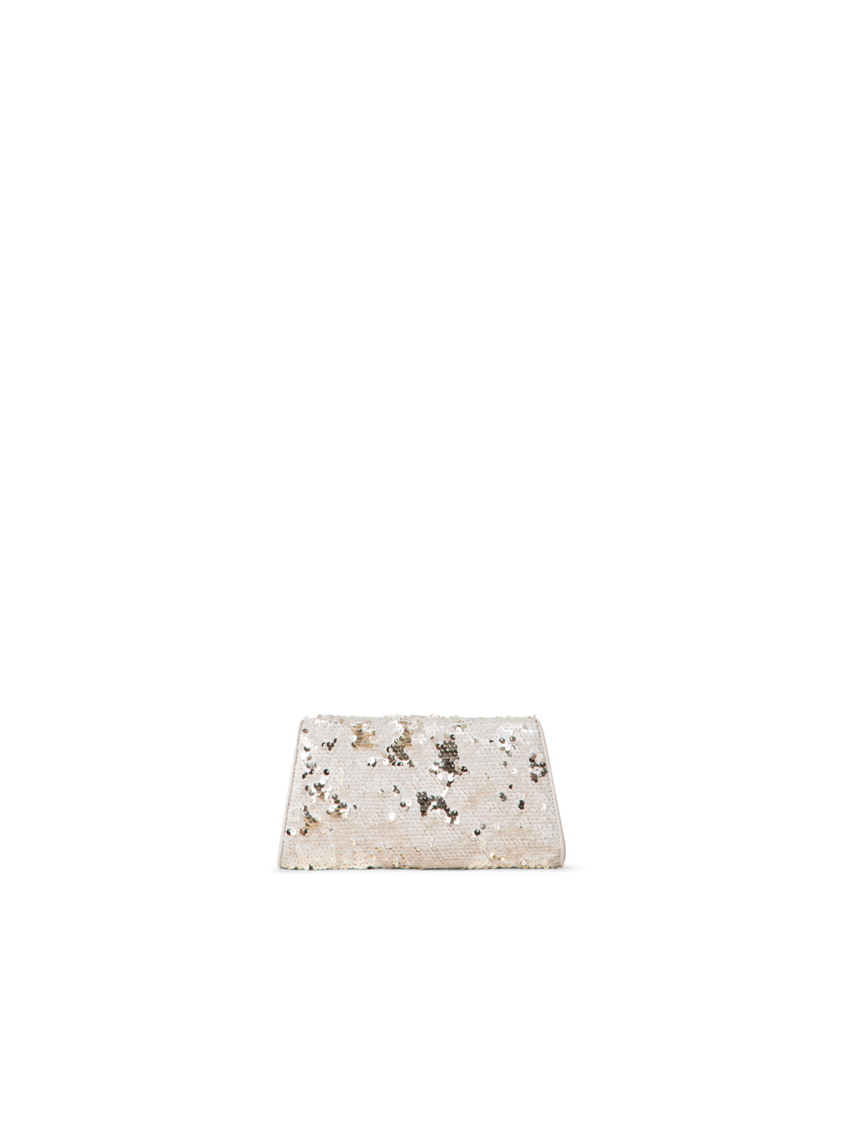 Designer Anouk Mini Trapezoid Clutch - Gold - Ecru - Weiss