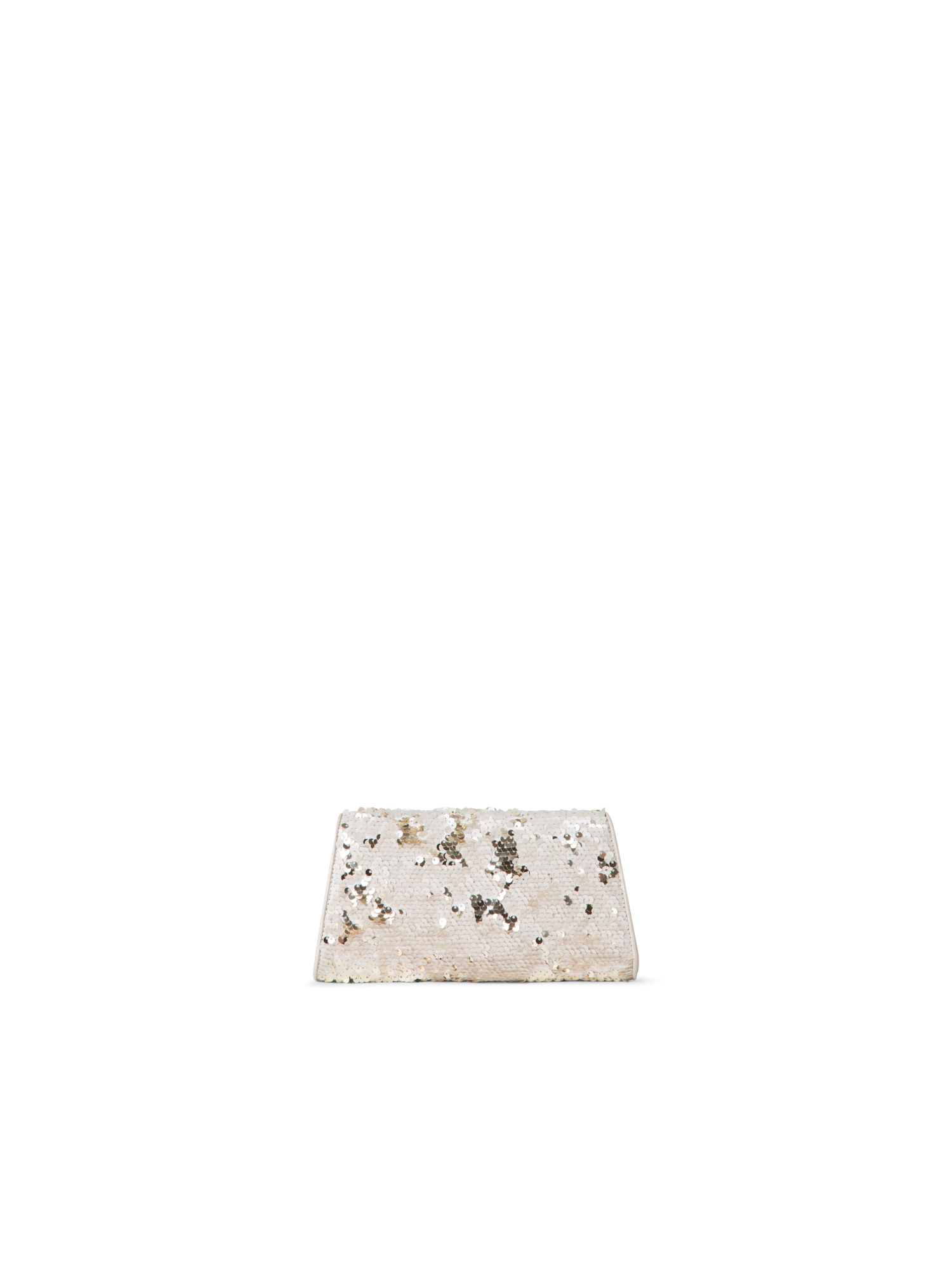 Designer Anouk Mini Trapezoid Clutch - Gold - Ecru - Weiss