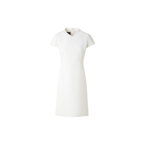 Doubleface Etuikleid aus Baumwollseide