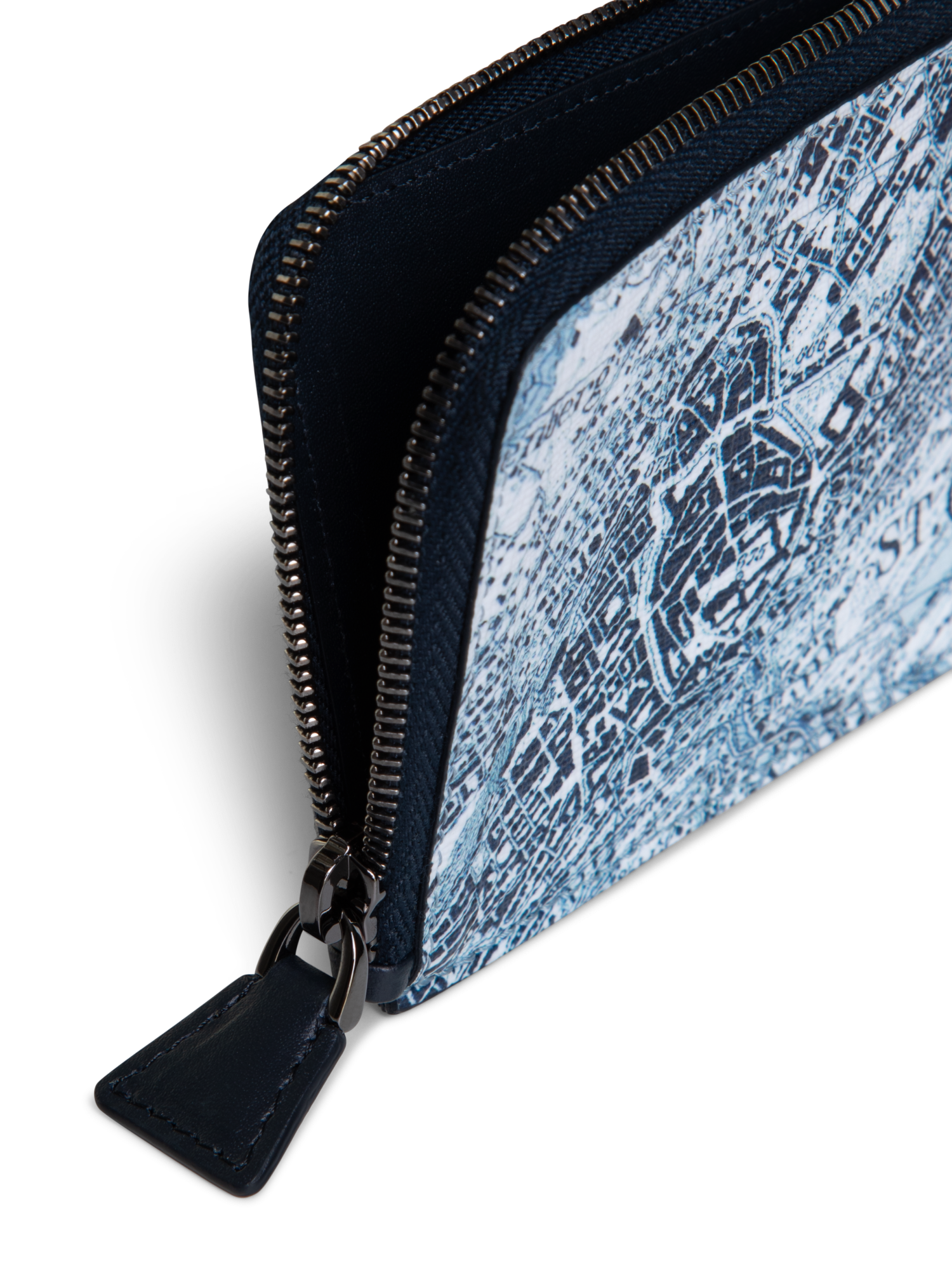Designer Small Wallet mit St. Gallen Map Druck - Blau - Bunt