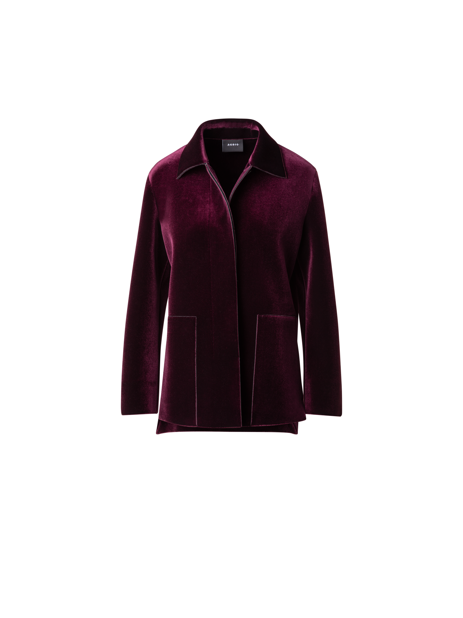 Designer Oversize Neopren-Samt-Jacke - Rosa