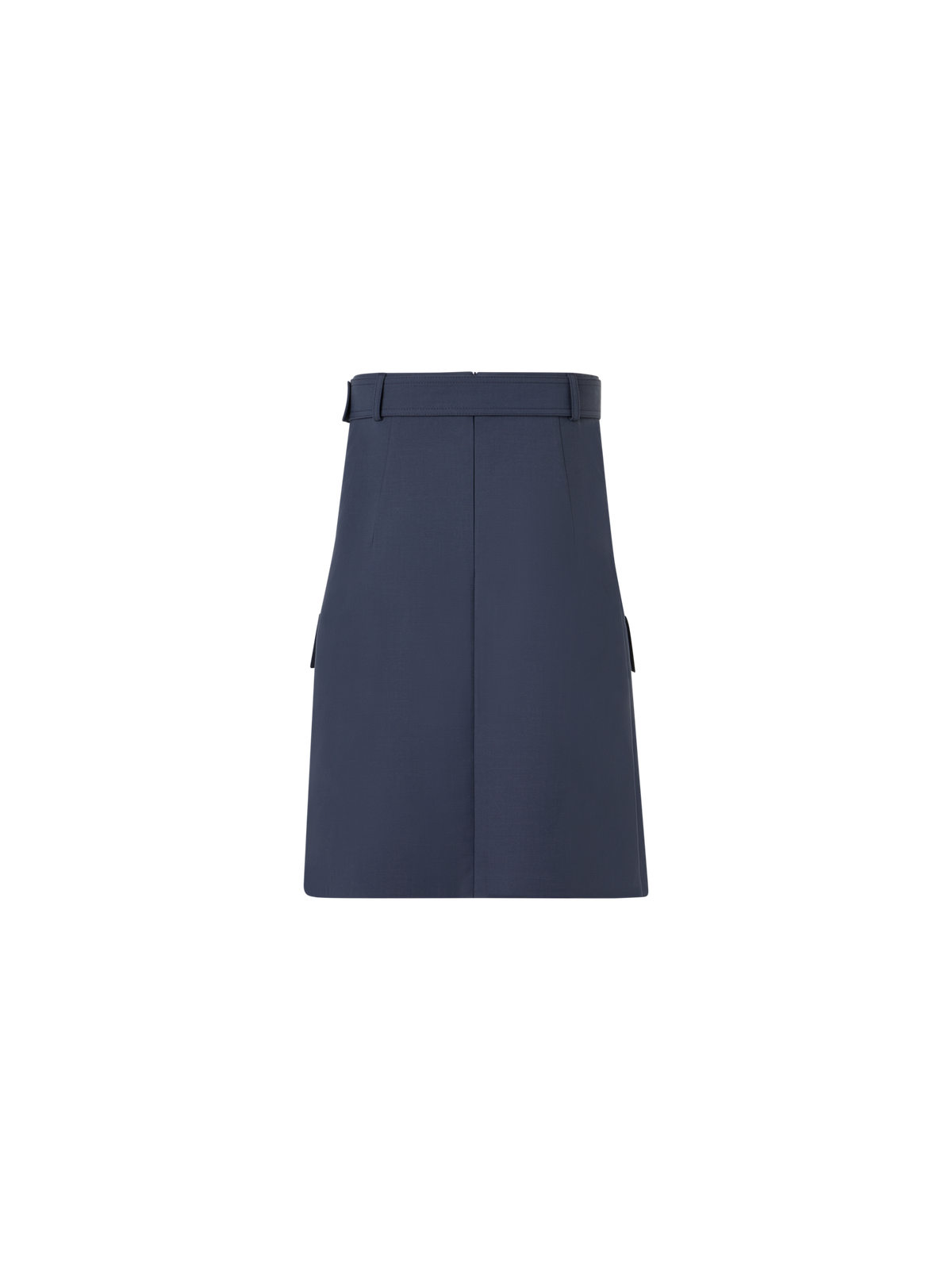 Designer Bleistiftrock aus Baumwoll-Doubleface - Blau