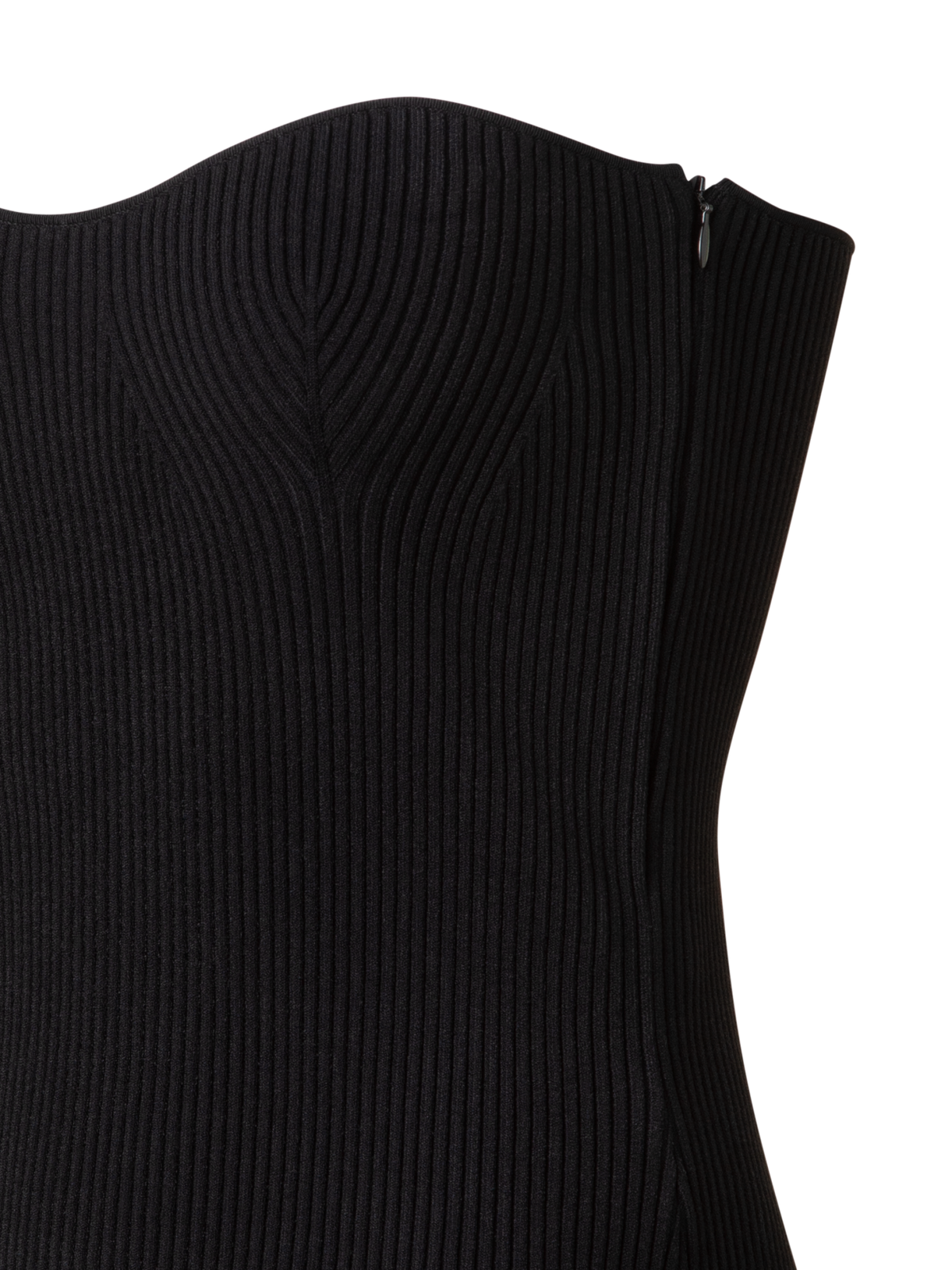 Designer Bodycon Korsage - Schwarz