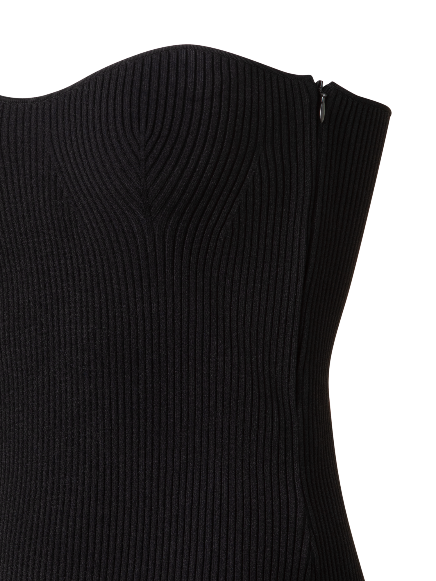 Designer Bodycon Korsage - Schwarz