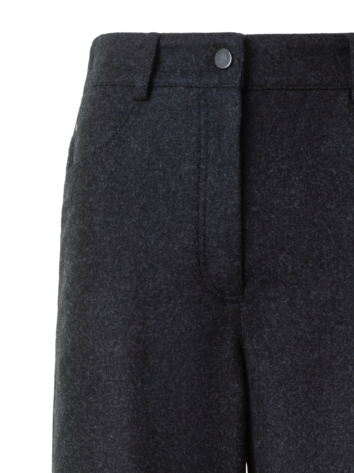Designer Weite winterliche Wollflanell Hose - Grau