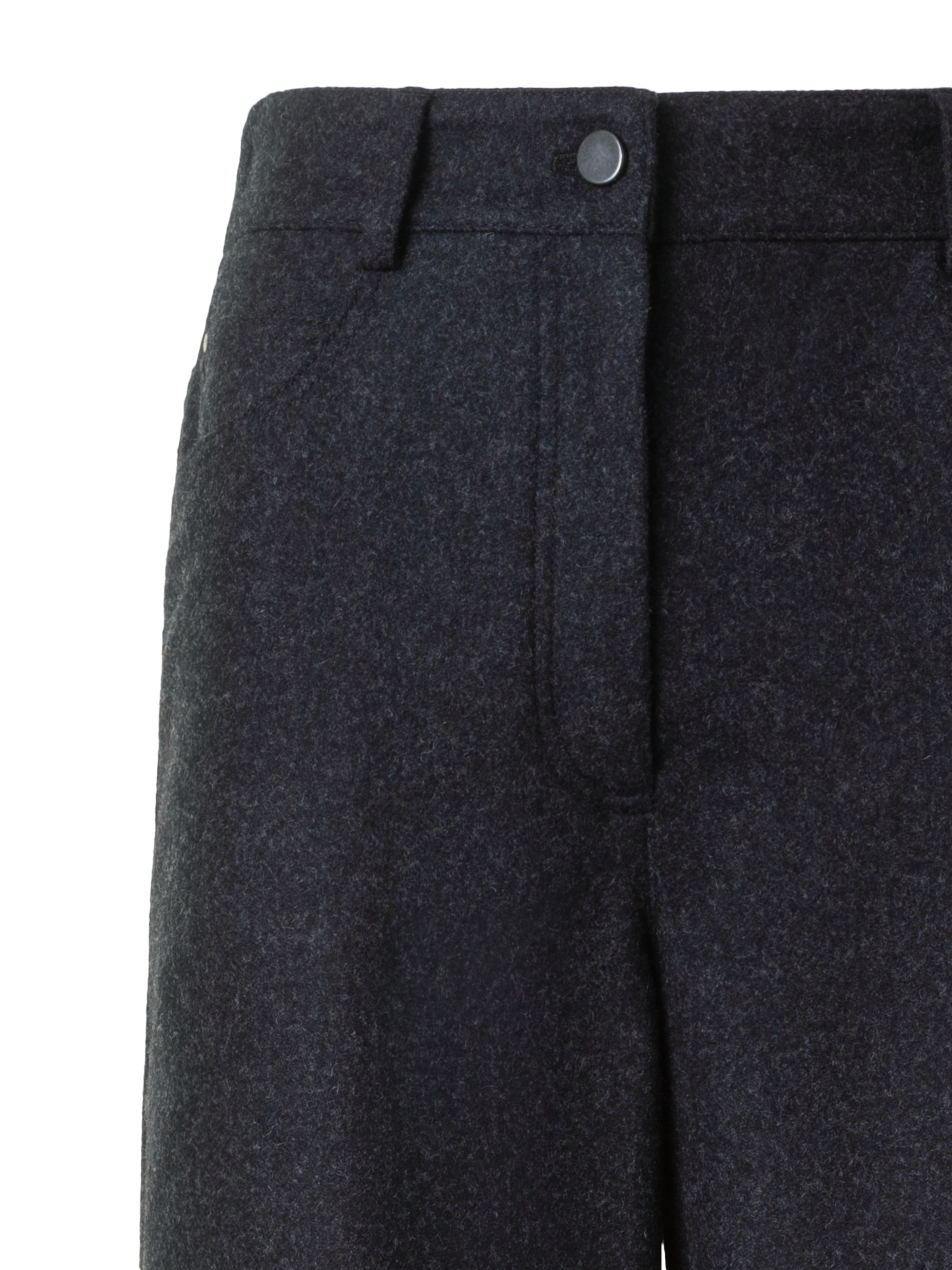 Designer Weite winterliche Wollflanell Hose - Grau