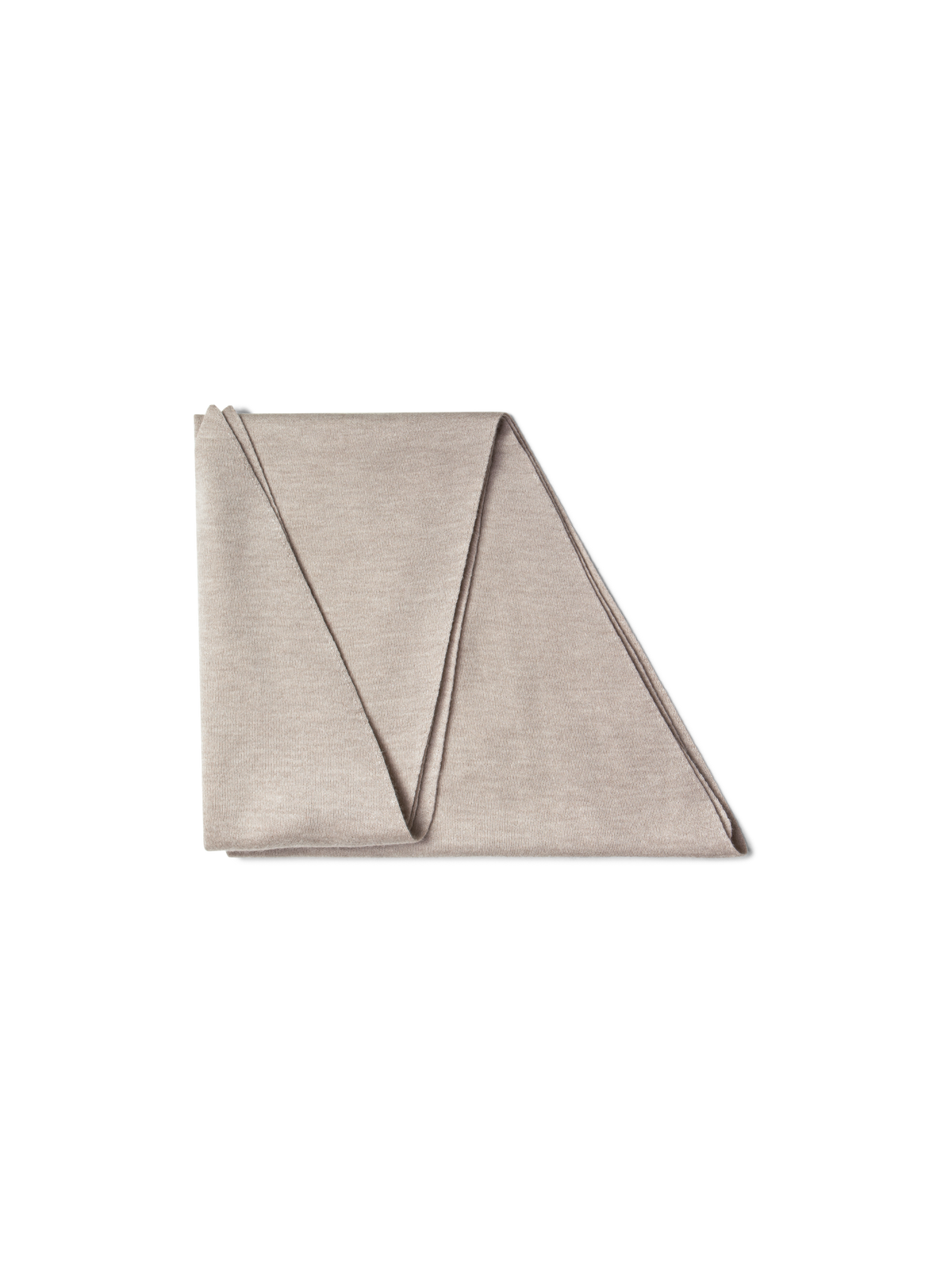 Designer Trapezförmiger Schal aus Kaschmir und Seide - Beige