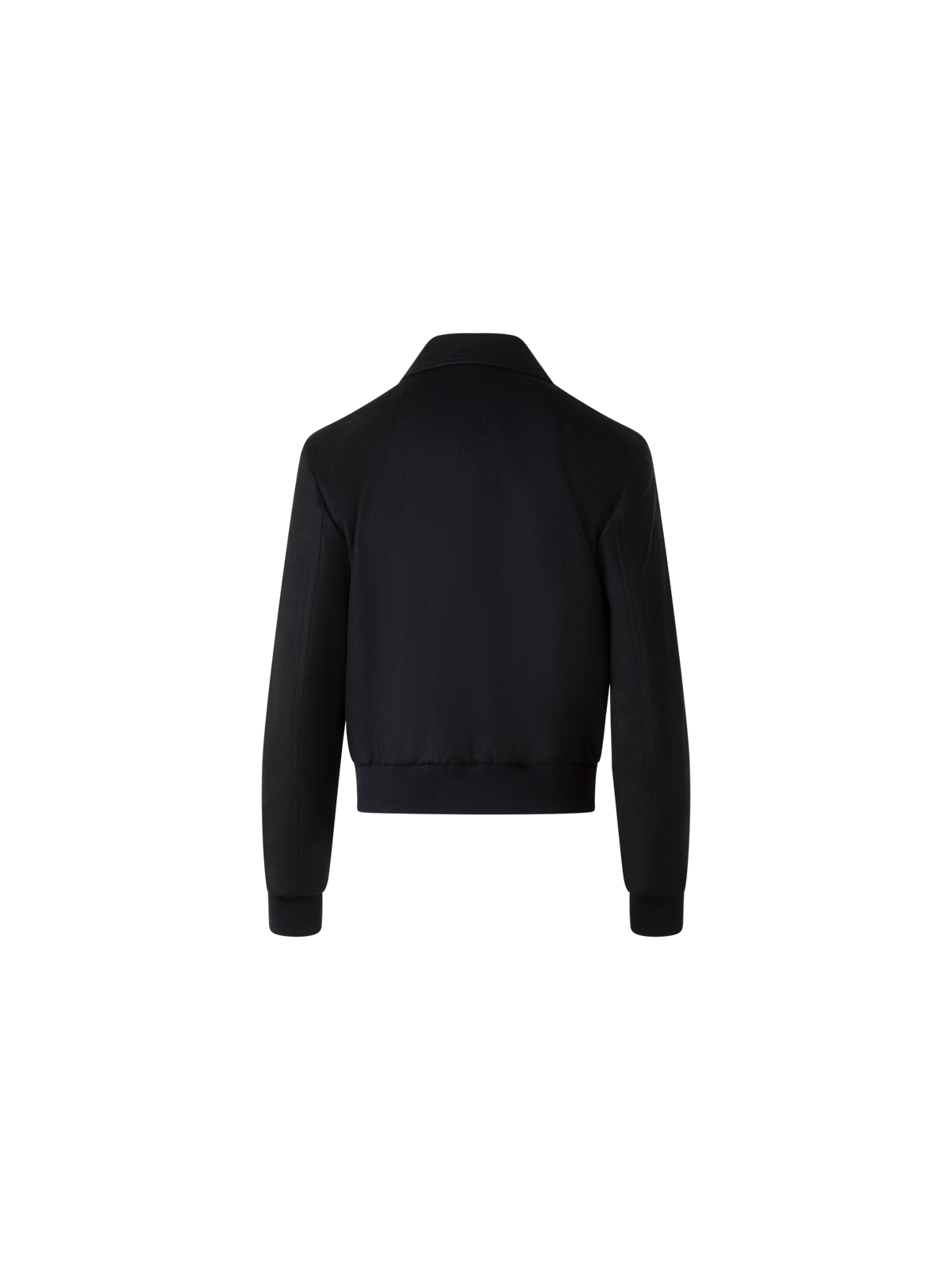 Designer Kurzer Wolle Kaschmir Blouson - Schwarz