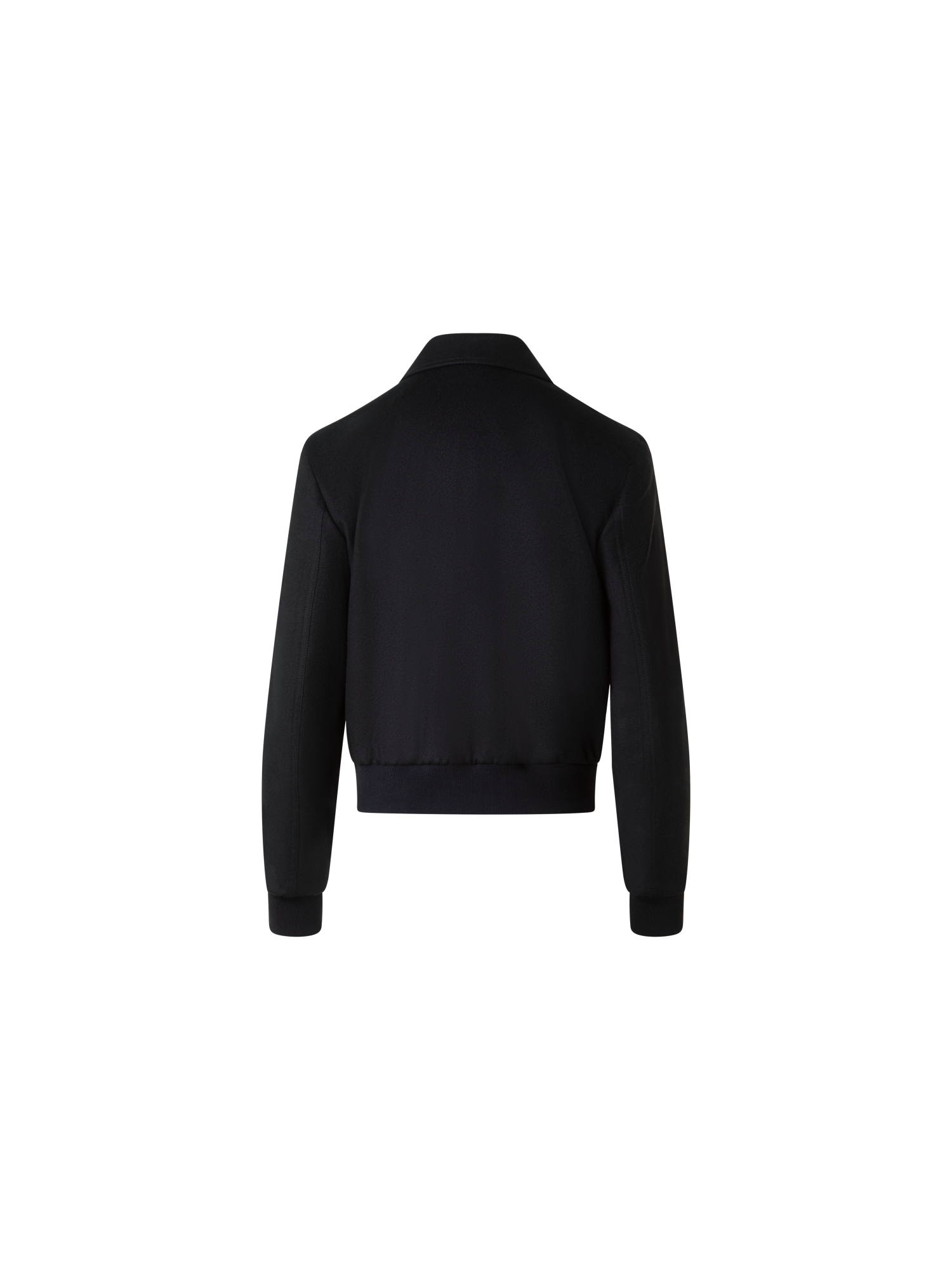 Designer Kurzer Wolle Kaschmir Blouson - Schwarz