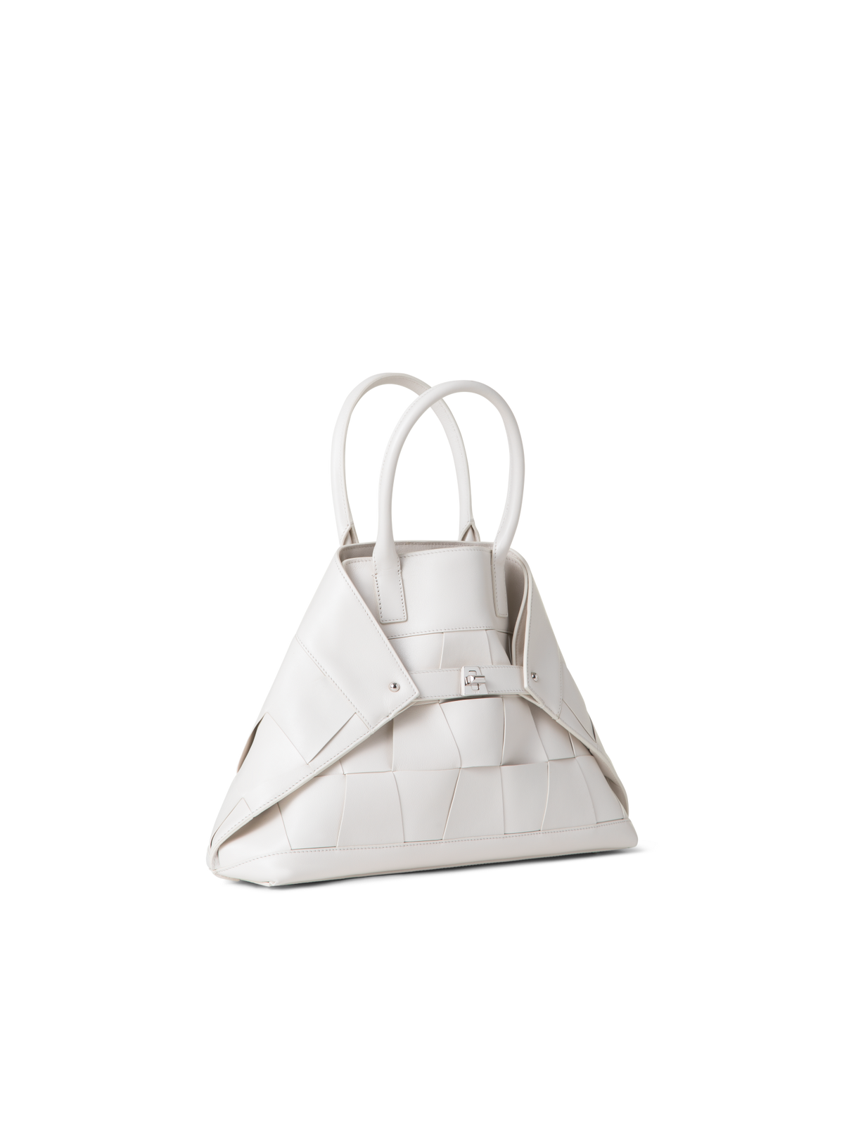 Designer Ai Small Top Handle Tote - Ecru - Weiss
