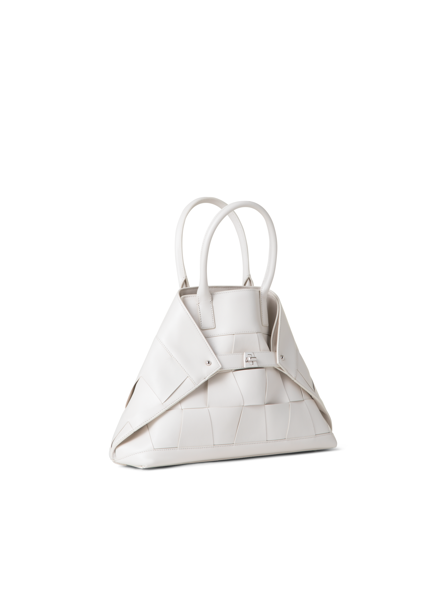 Designer Ai Small Top Handle Tote - Ecru - Weiss