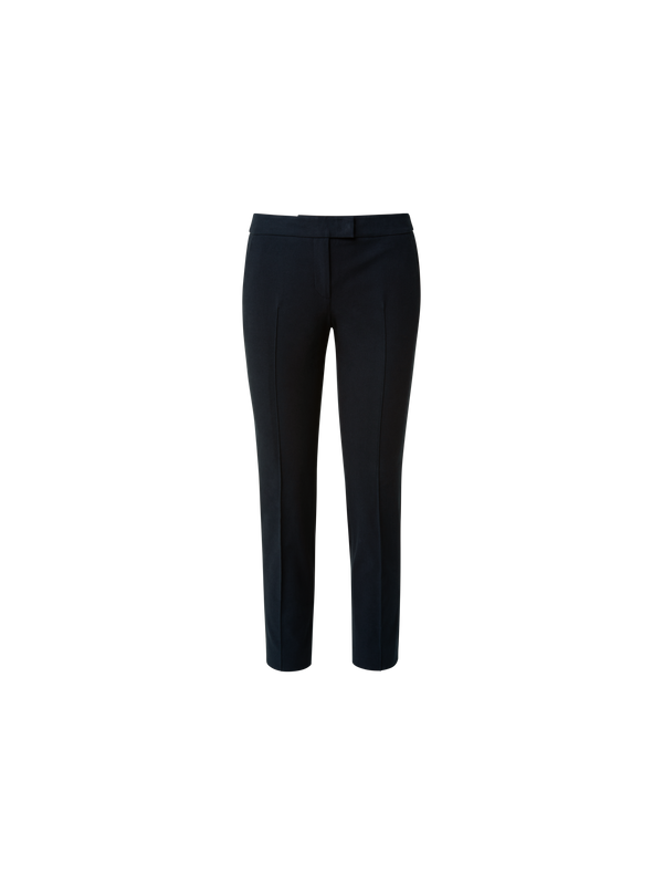 Designer Cropped Slim-Fit Hose aus Baumwolle - Dunkelblau - Blau