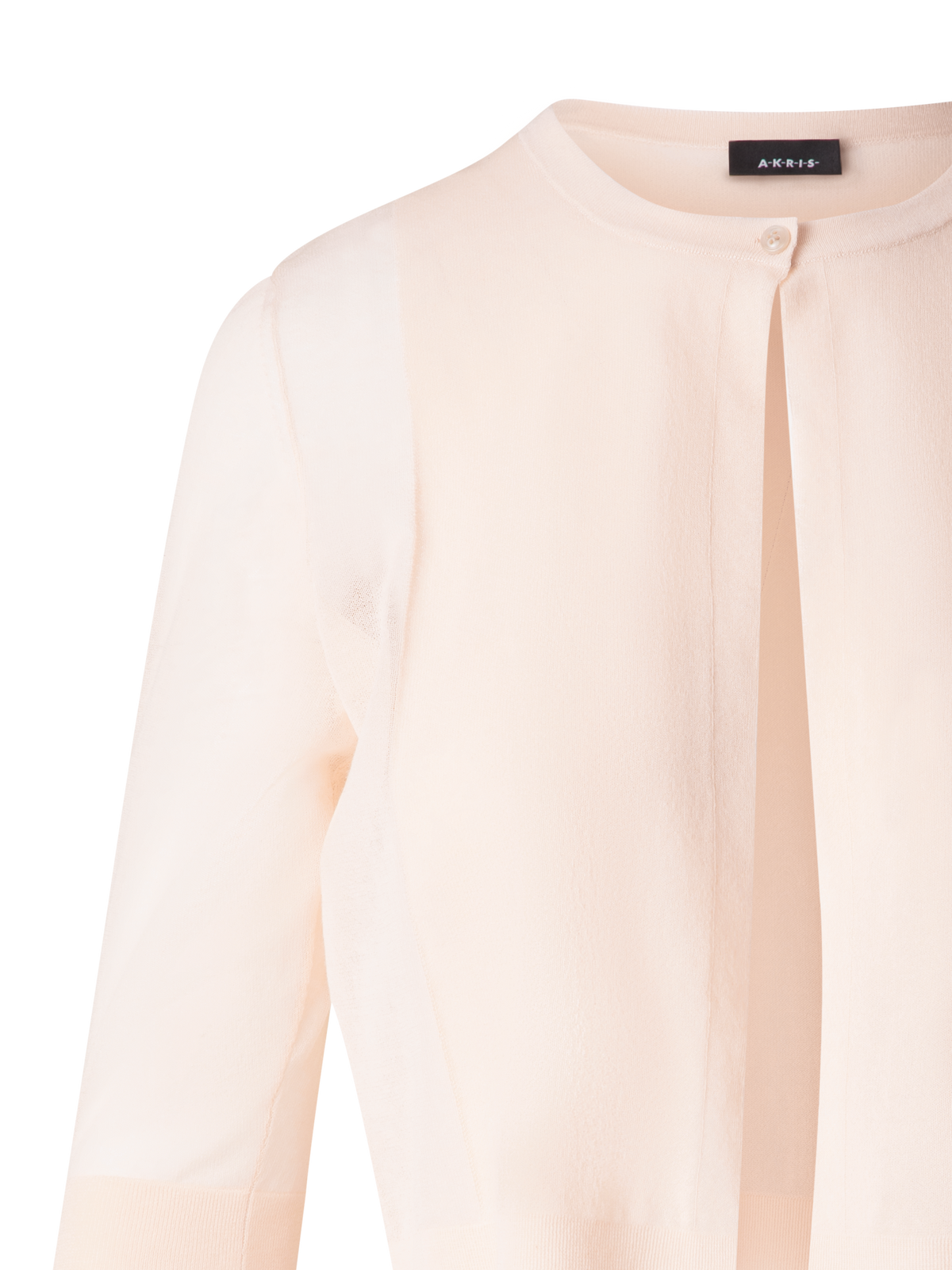 Designer Kurzer halbtransparenter Cardigan - Beige