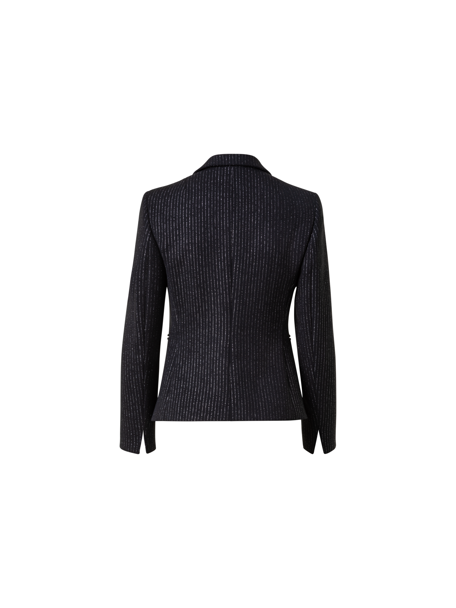 Designer Blazer mit metallischen Nadelstreifen - Schwarz