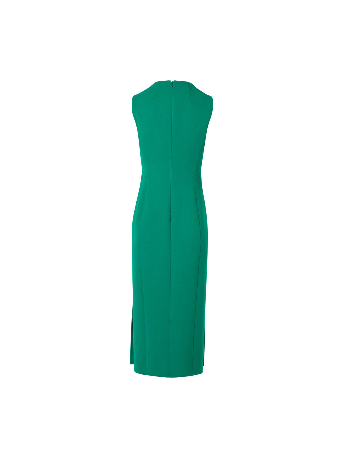 Designer Ärmelloses Etuikleid aus Wollkrepp-Doubleface - Grün