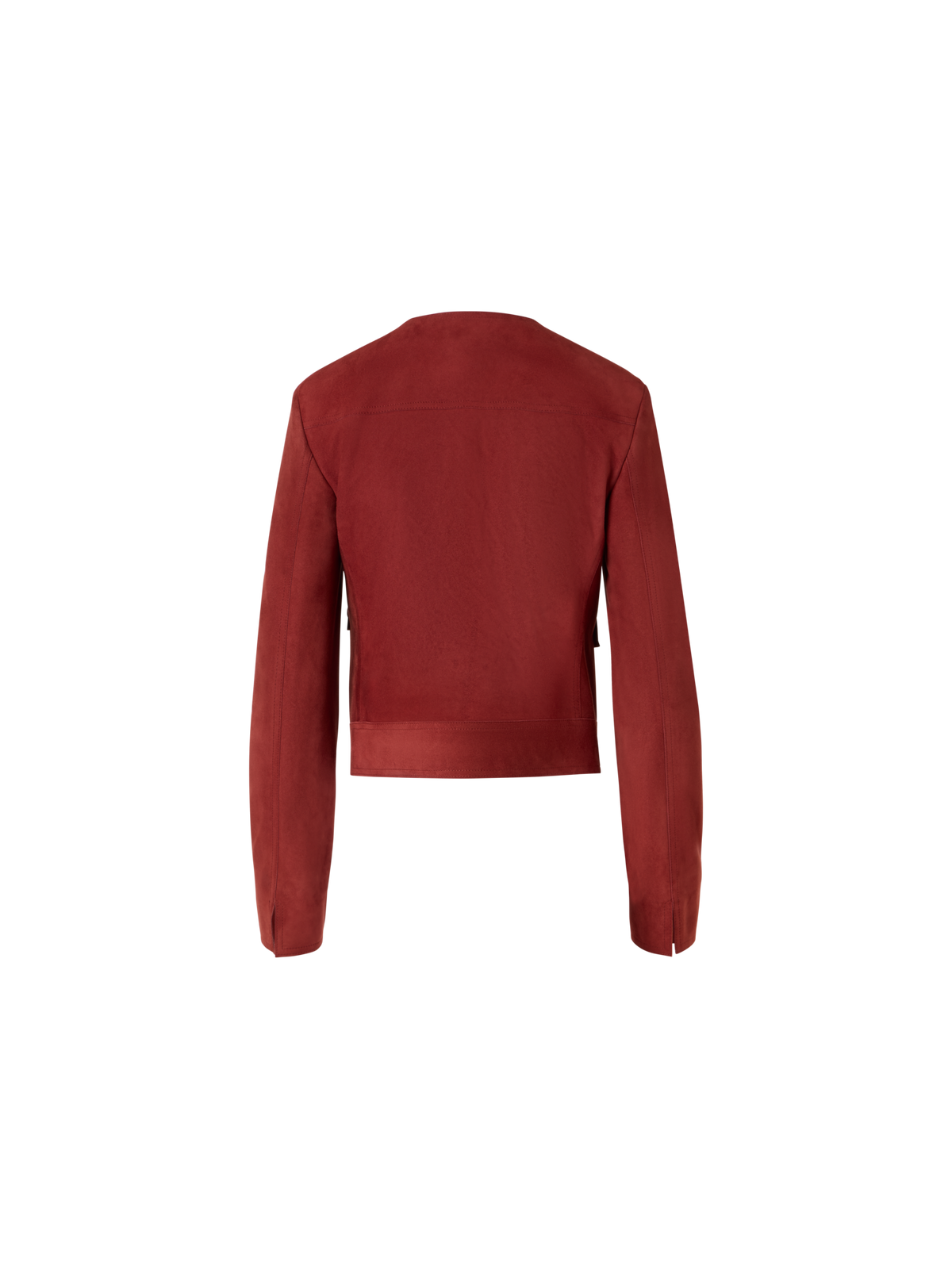 Designer Langärmelige Jacke aus Wildleder - Rot