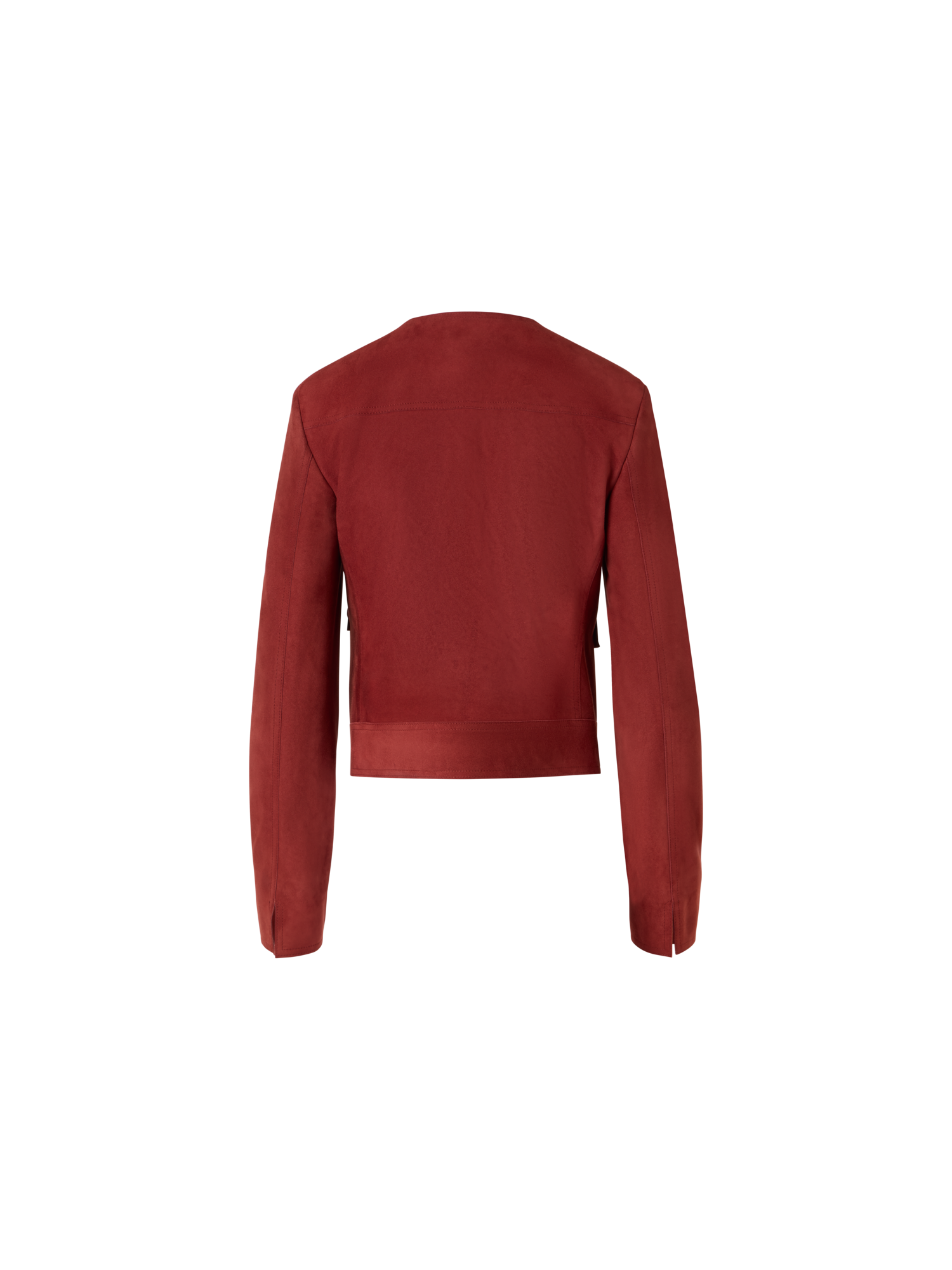 Designer Langärmelige Jacke aus Wildleder - Rot